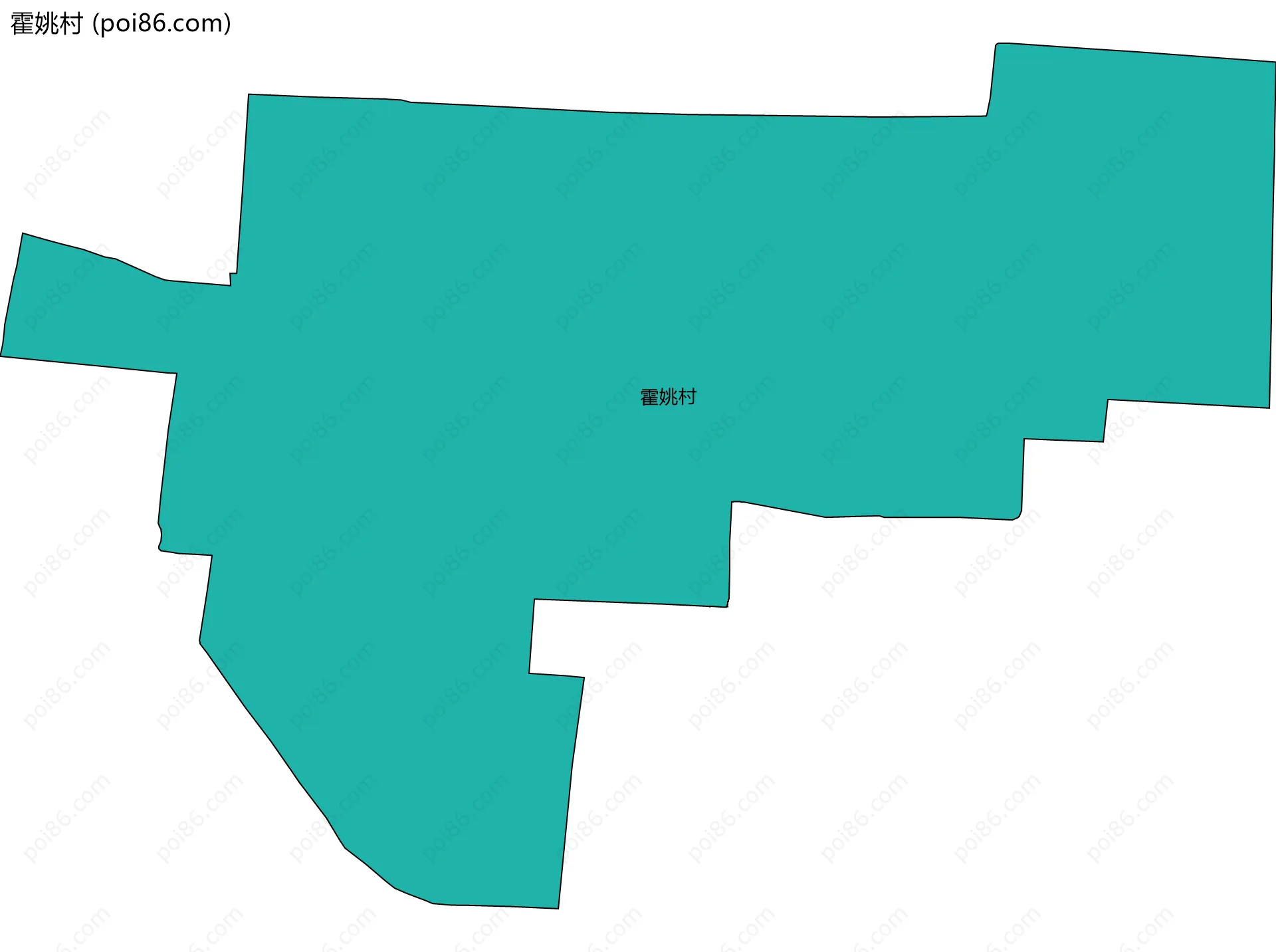 霍姚村边界地图