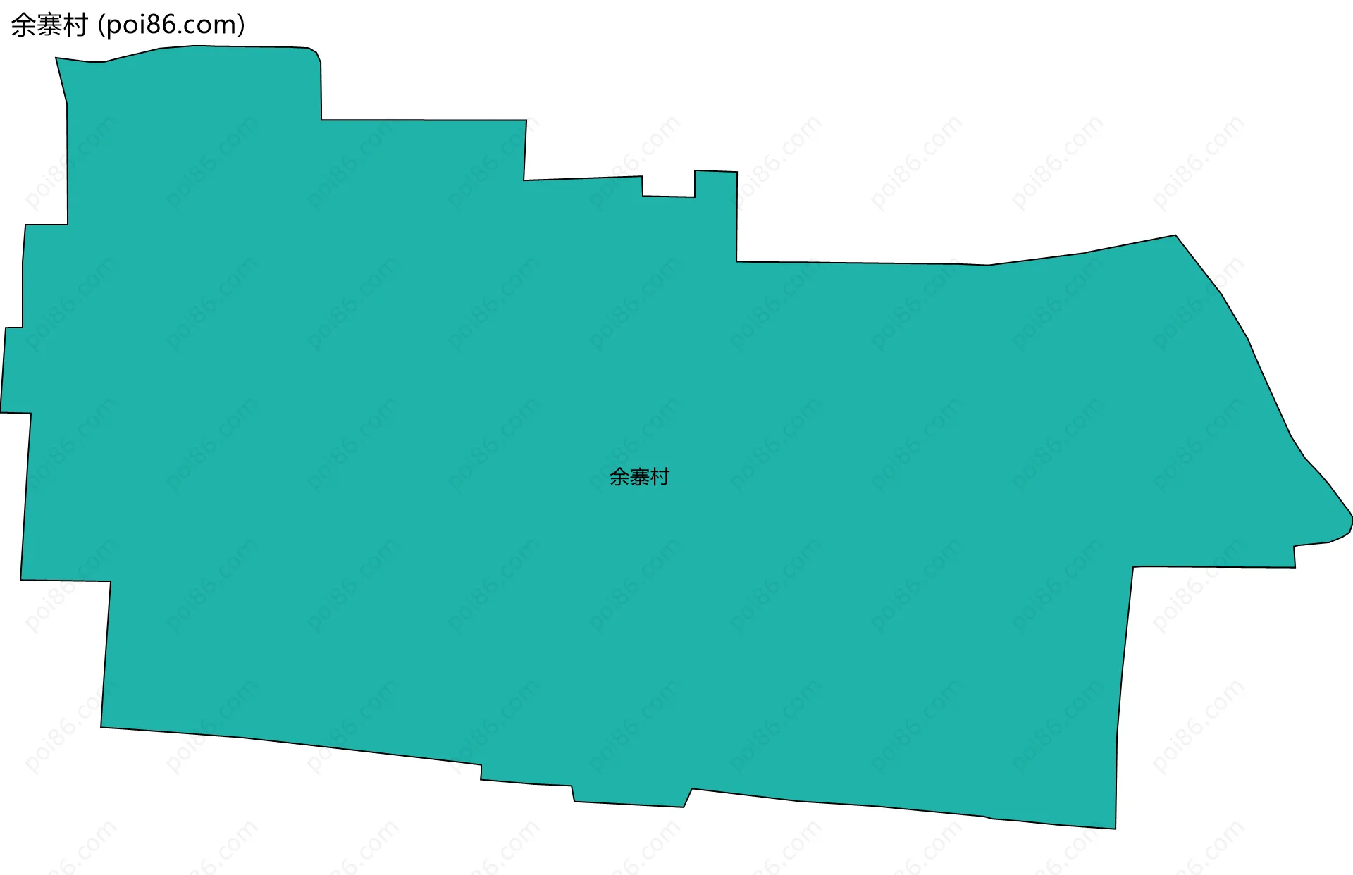 余寨村边界地图