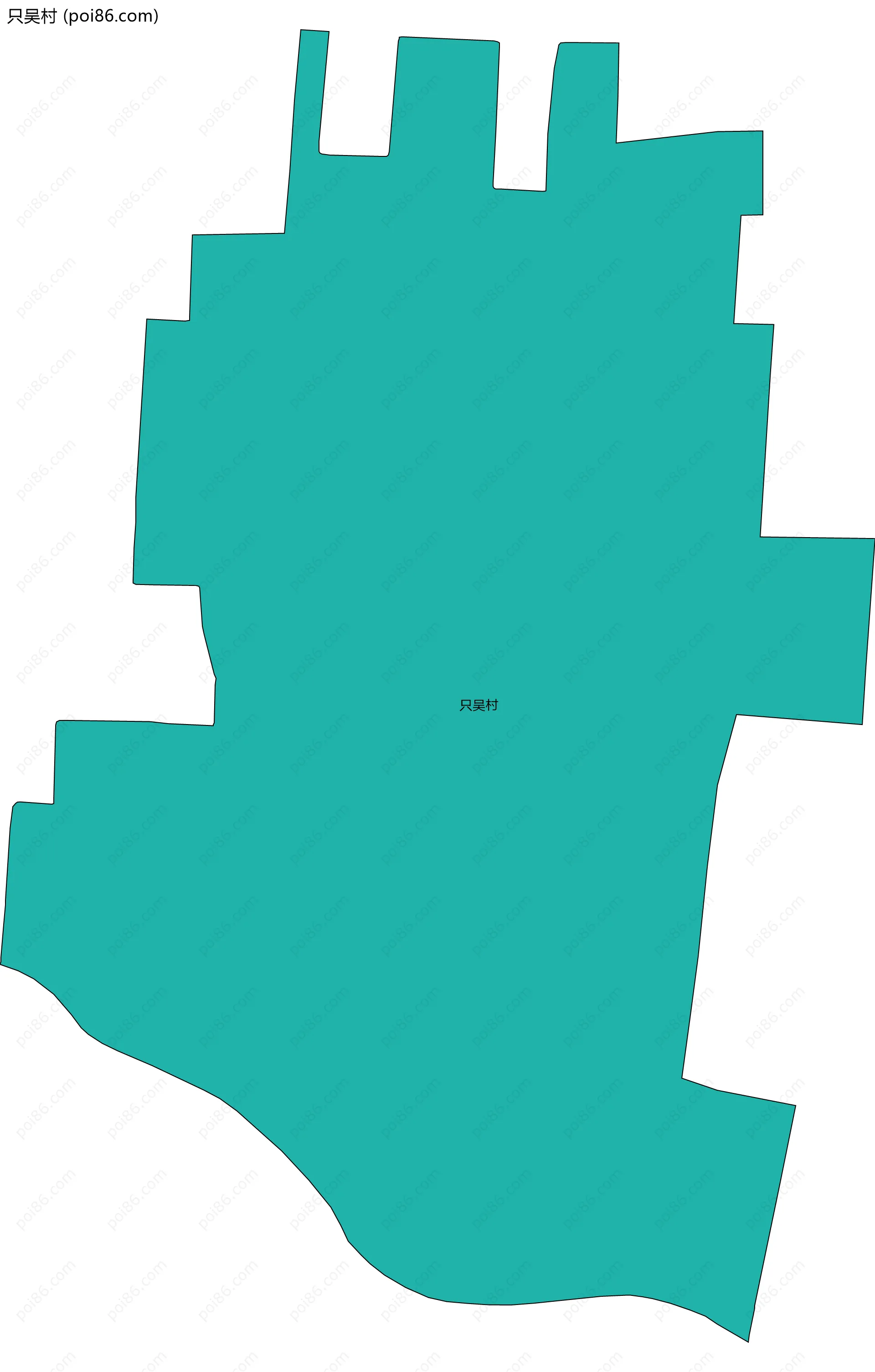只吴村边界地图