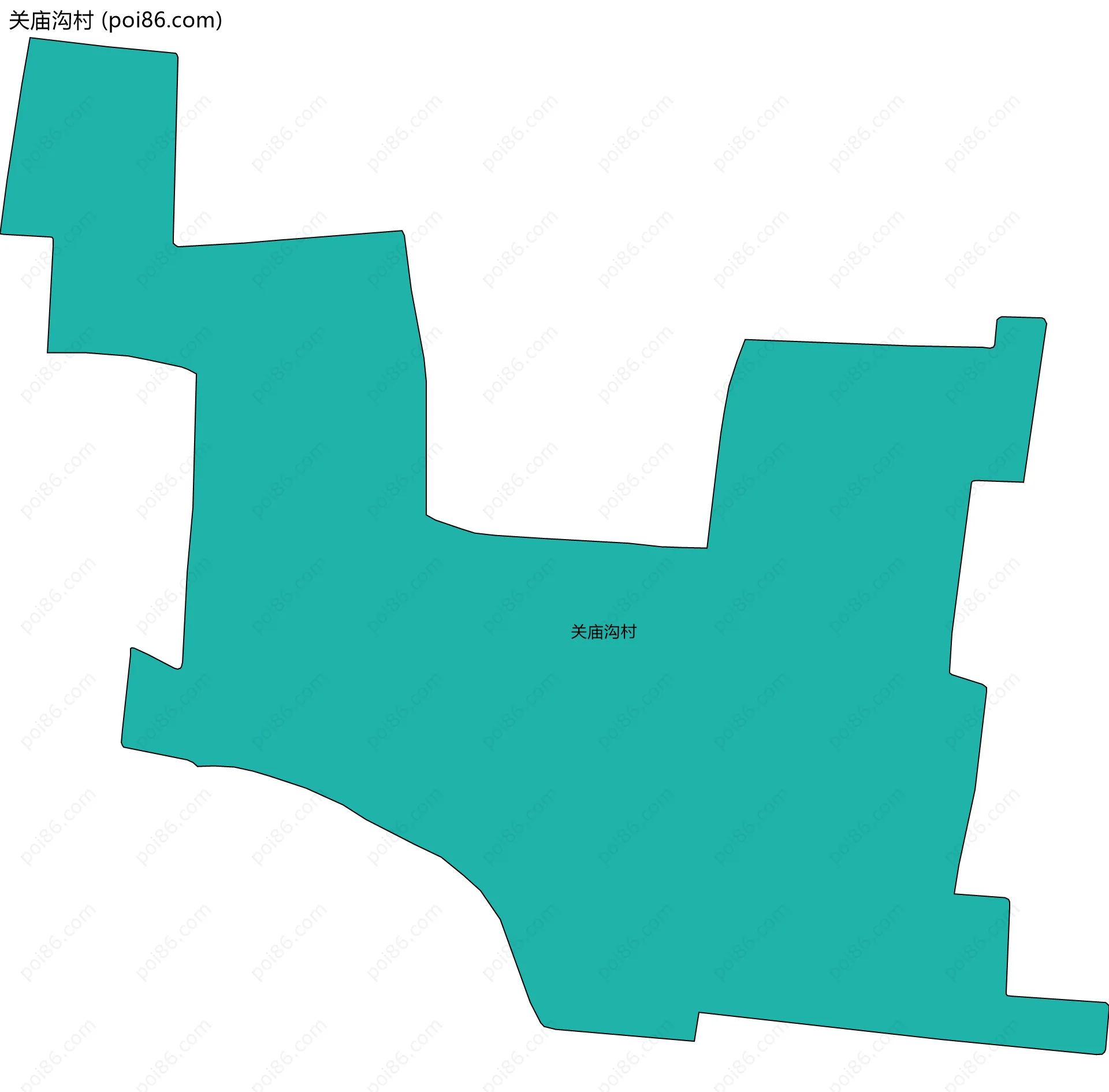 关庙沟村边界地图