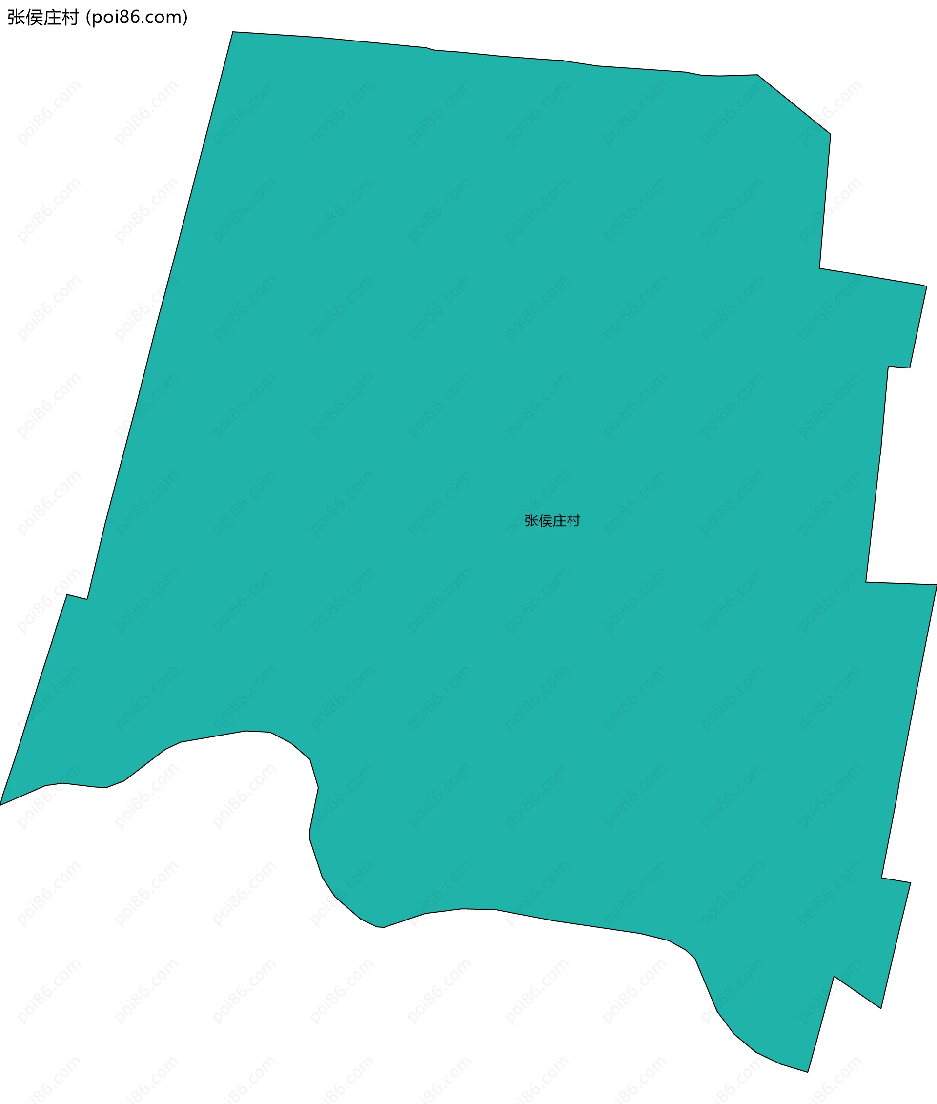 张侯庄村边界地图