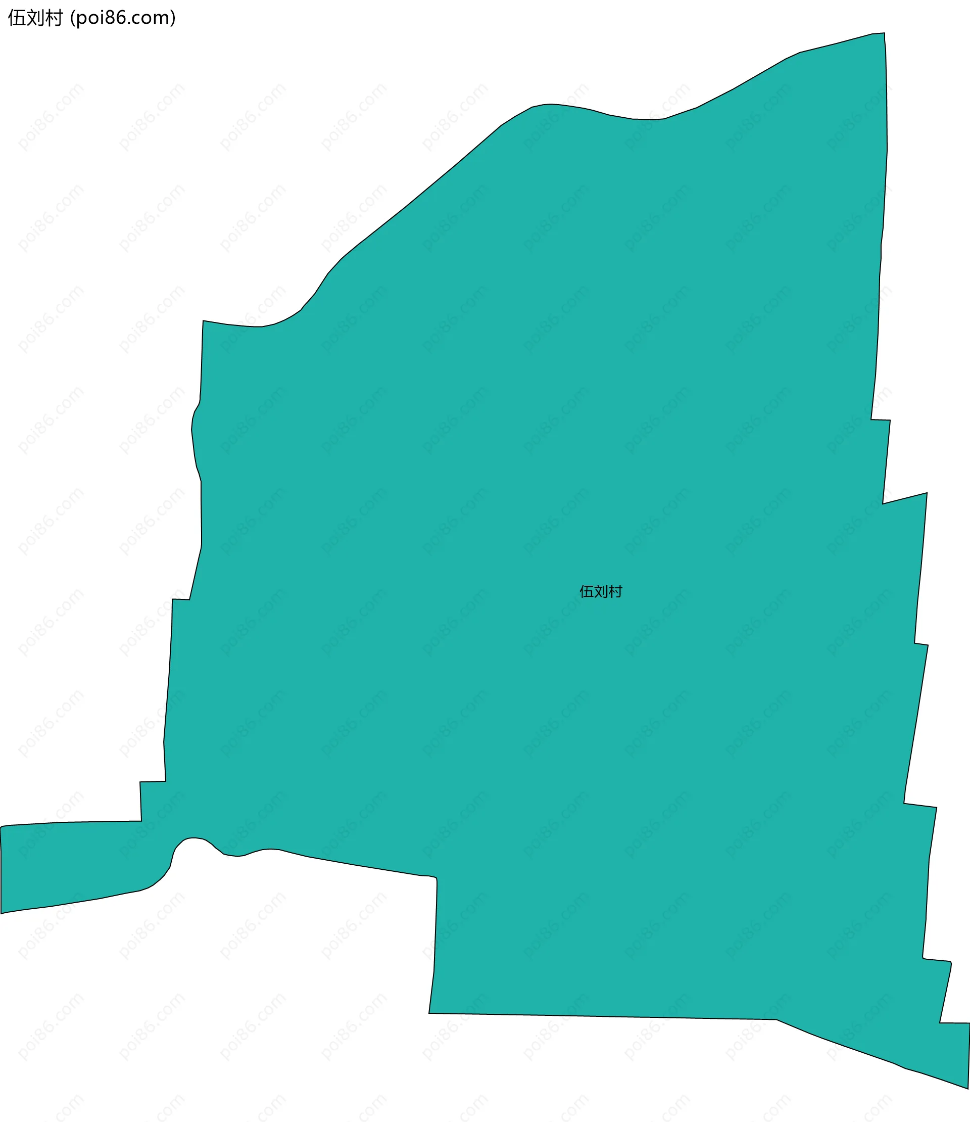 伍刘村边界地图