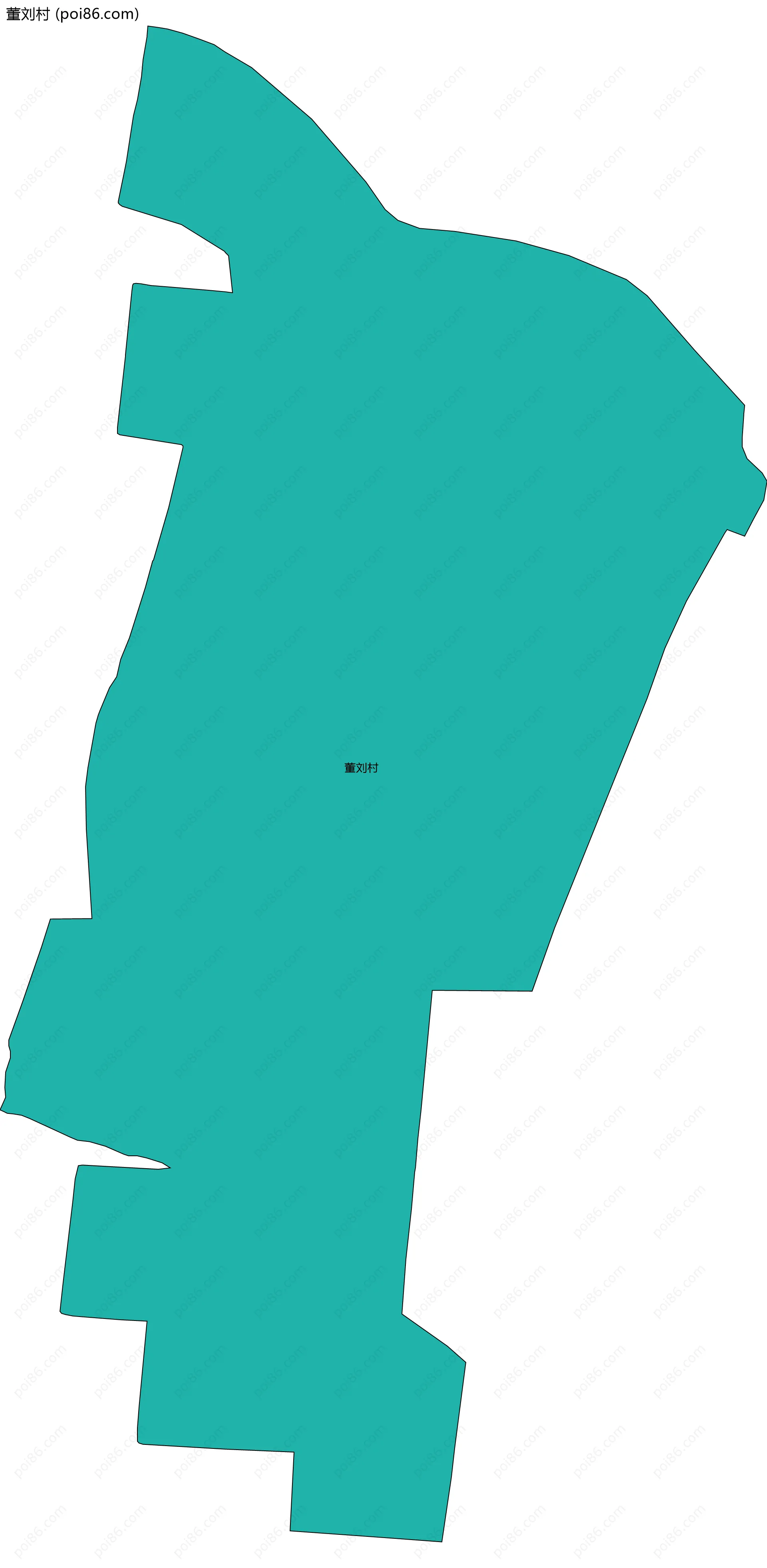 董刘村边界地图