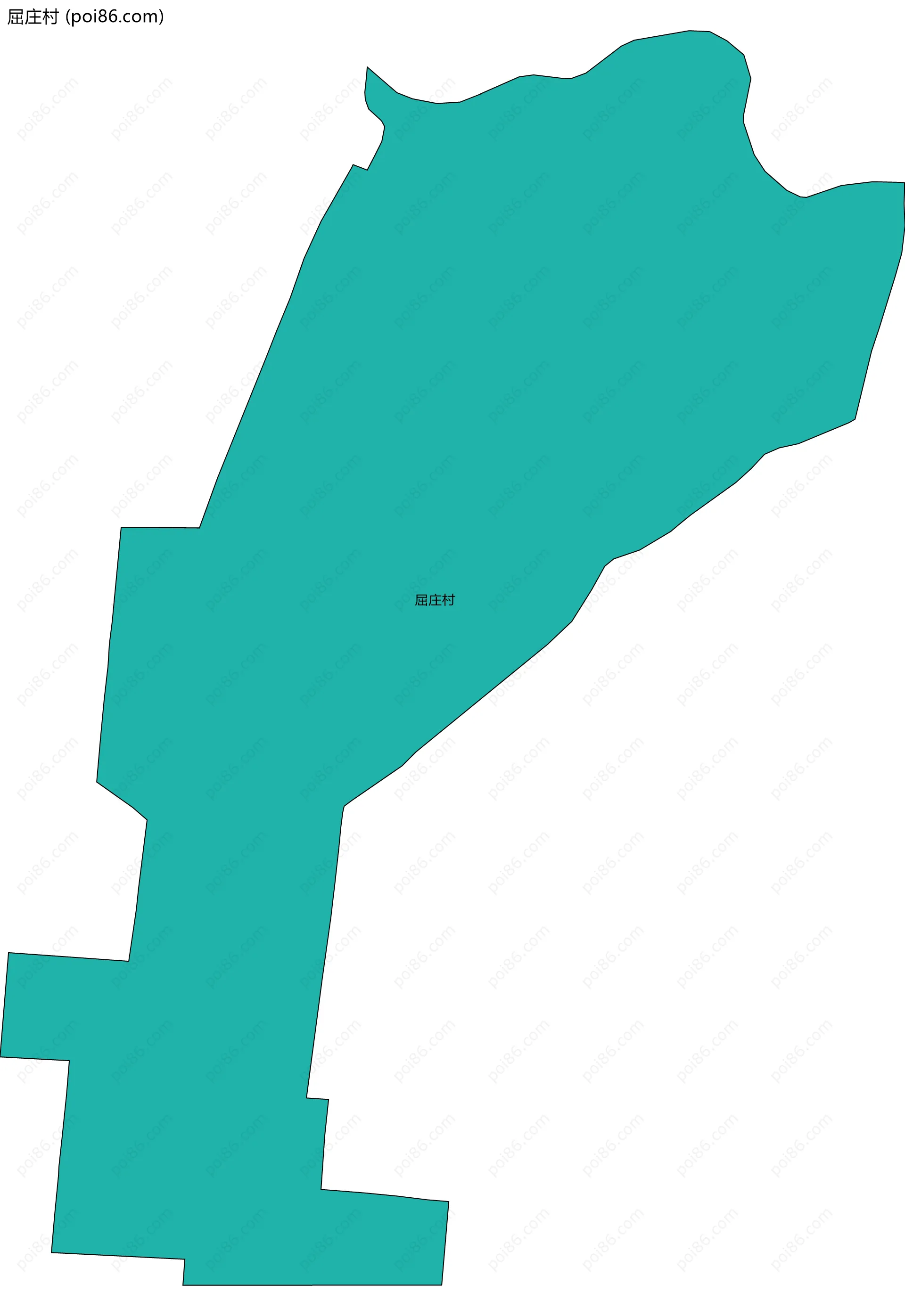 屈庄村边界地图