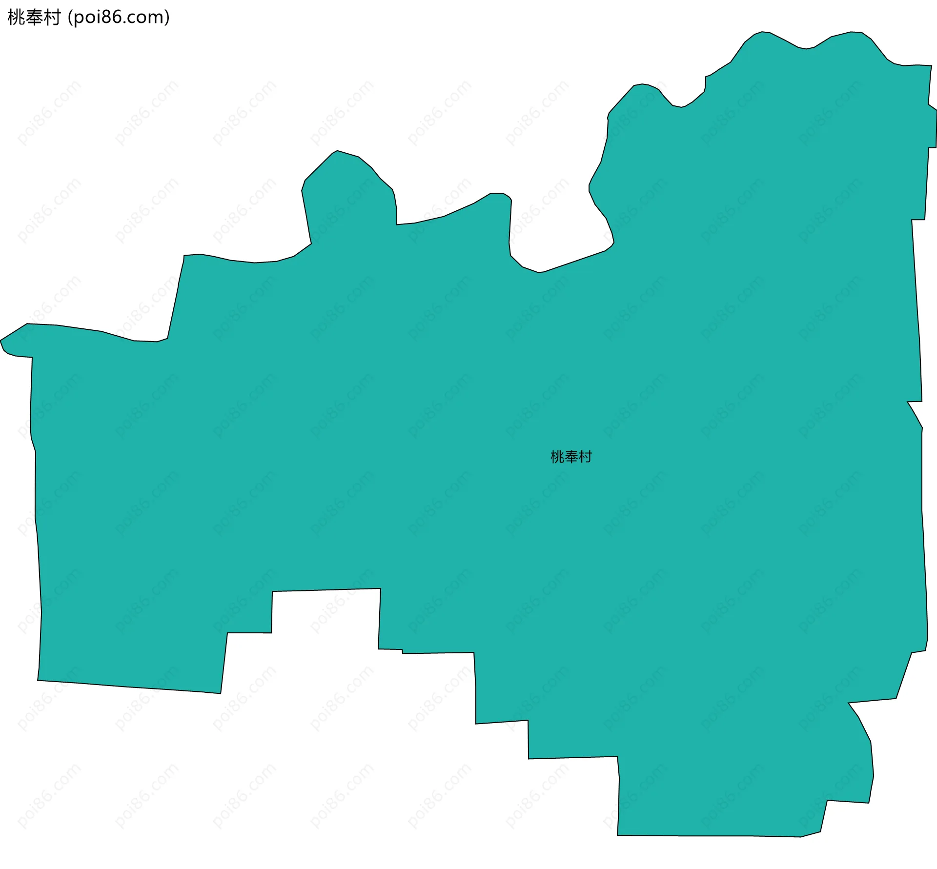 桃奉村边界地图