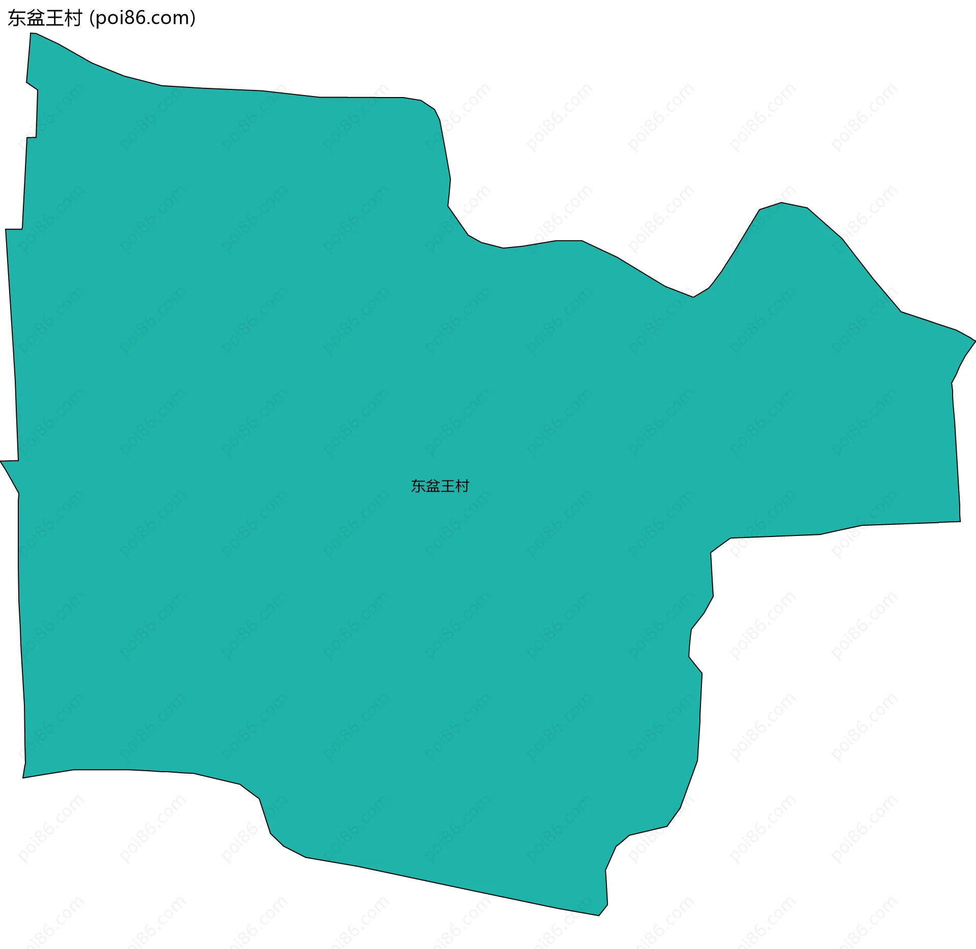 东盆王村边界地图