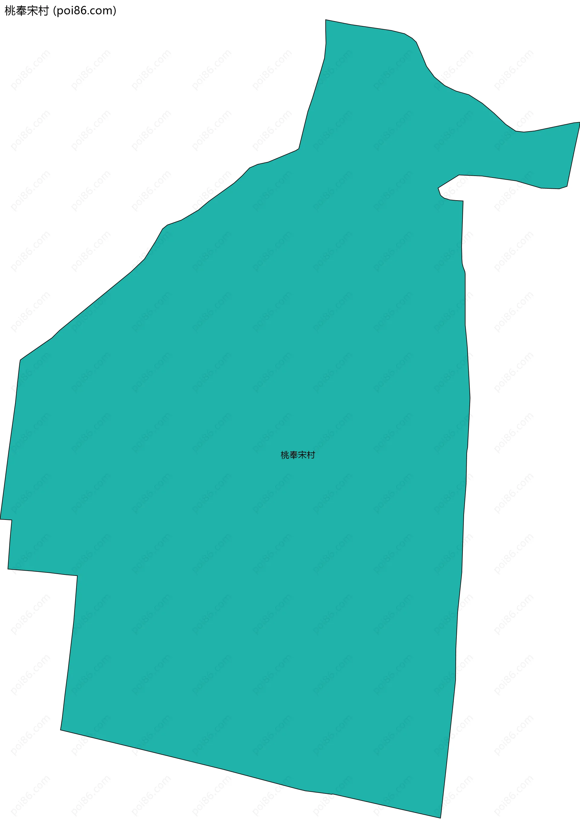 桃奉宋村边界地图