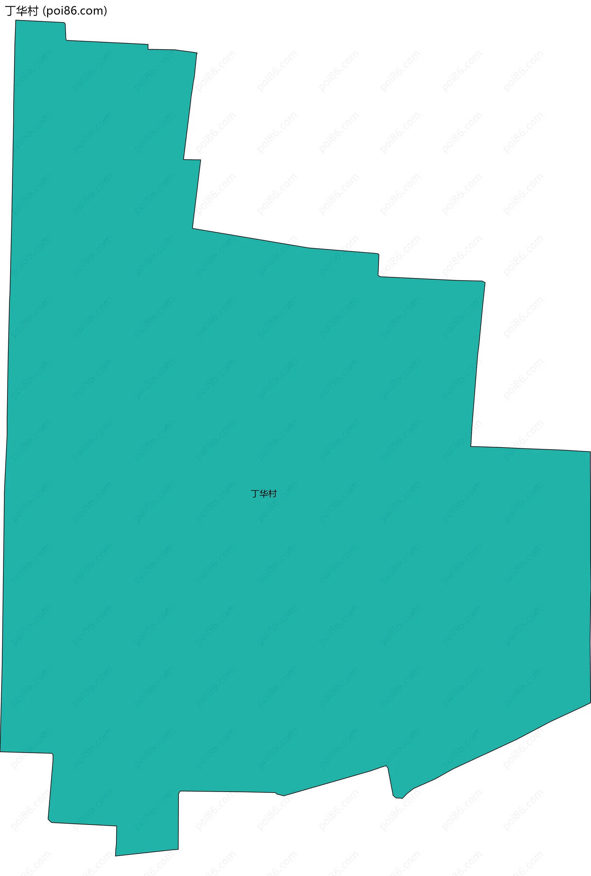 丁华村边界地图
