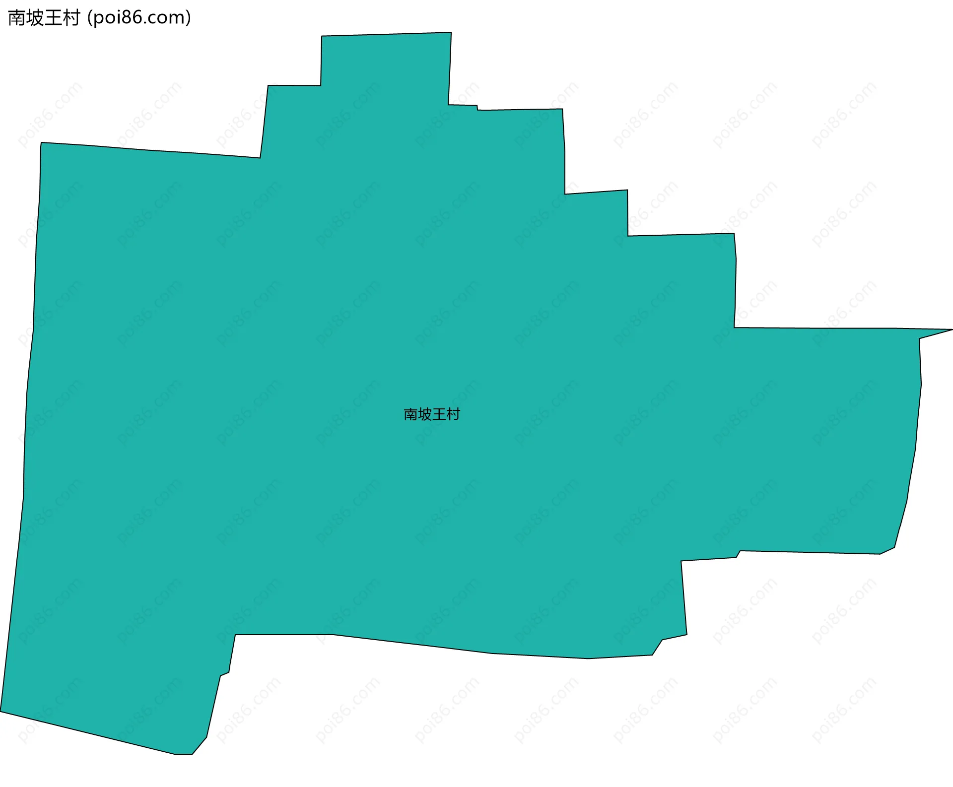 南坡王村边界地图