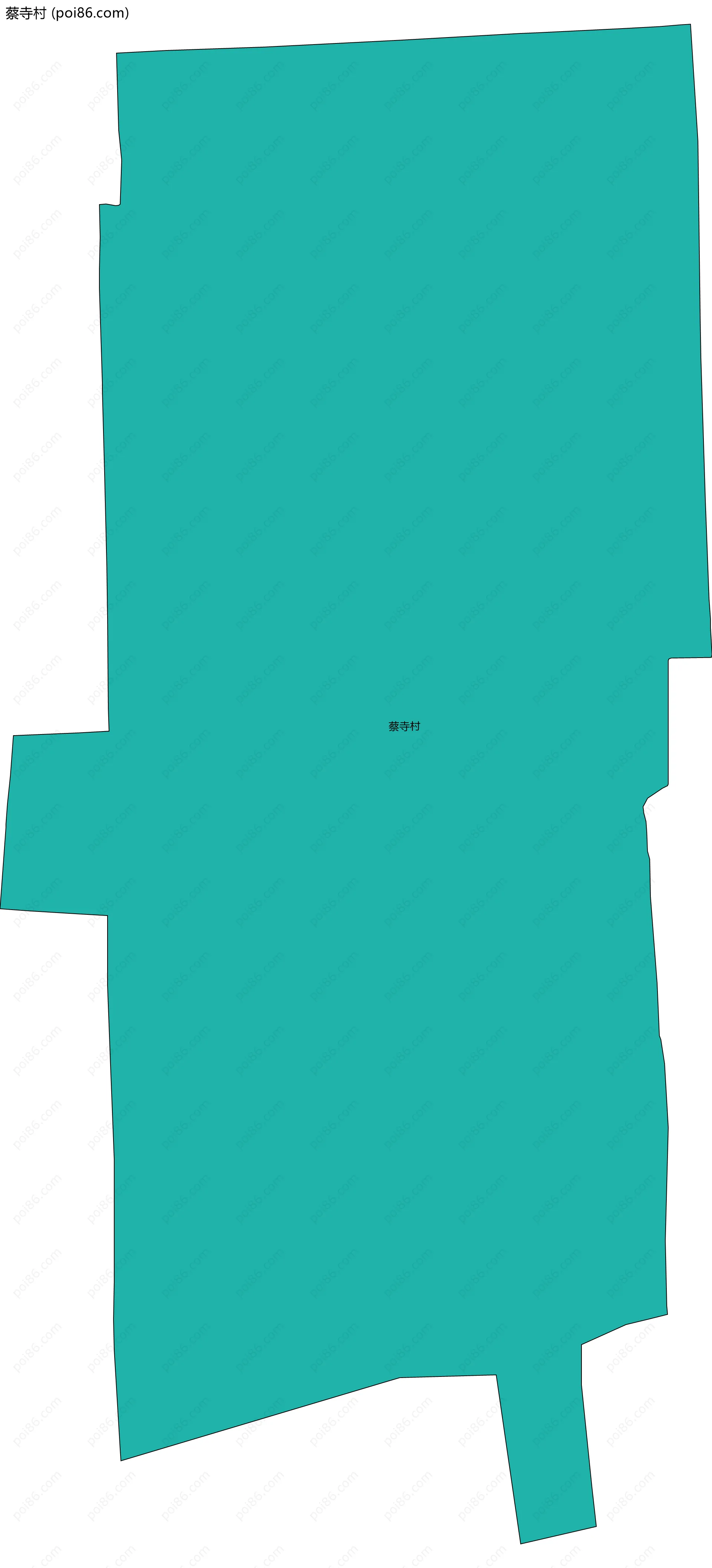 蔡寺村边界地图