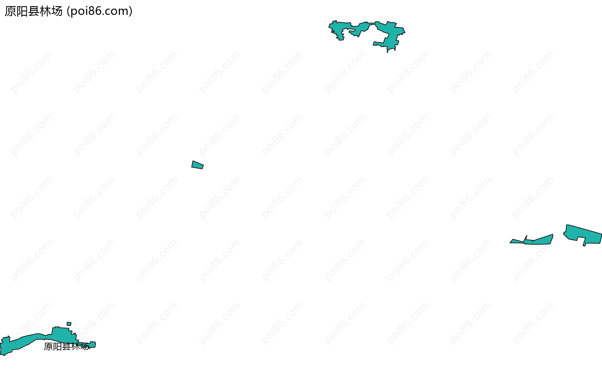 原阳县林场边界地图(五级行政区划)