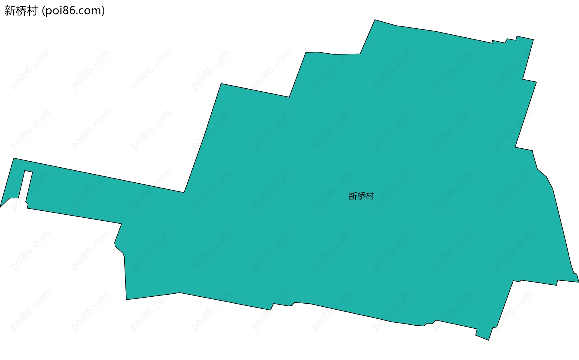 新桥村边界地图