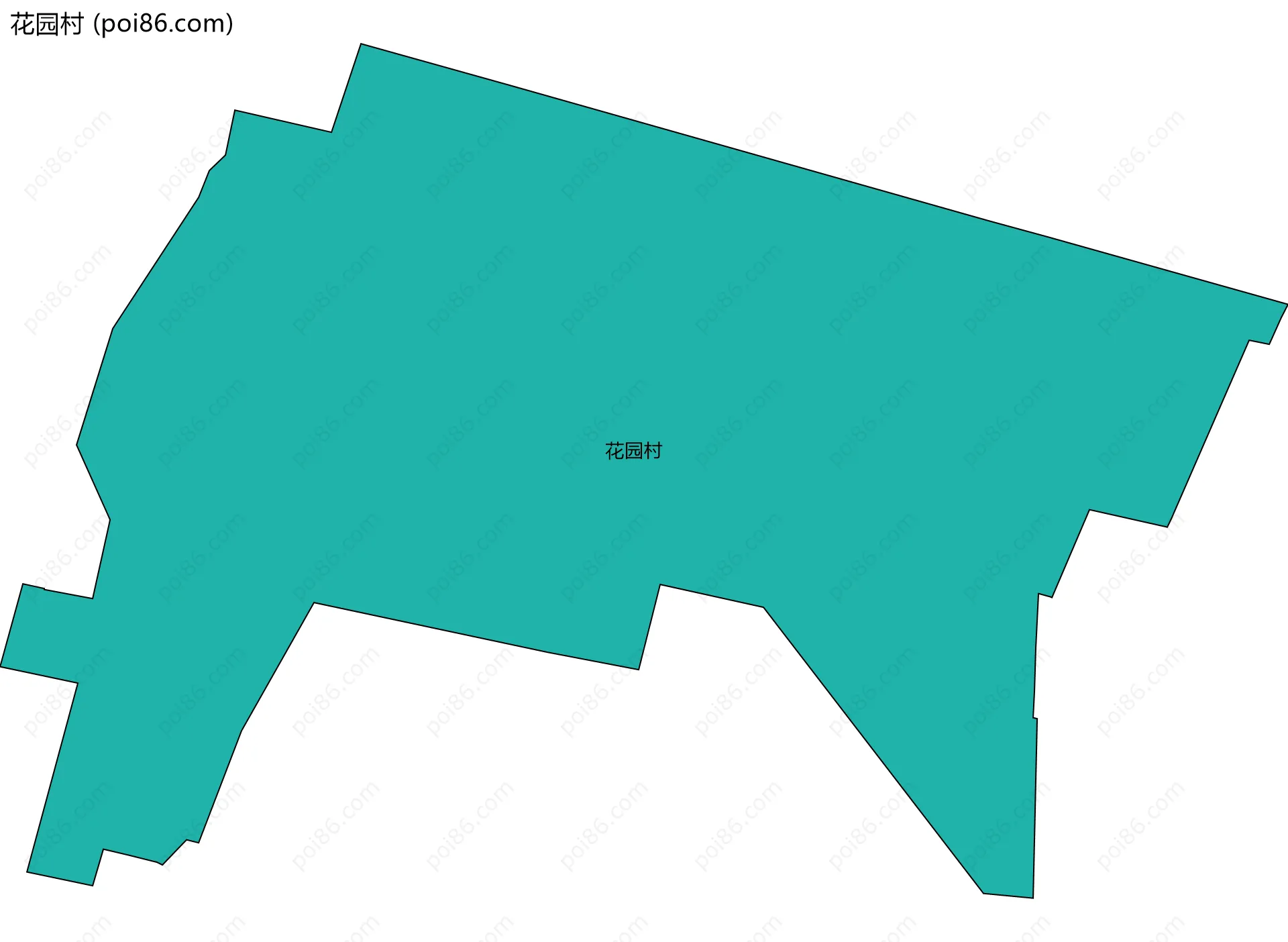 花园村边界地图