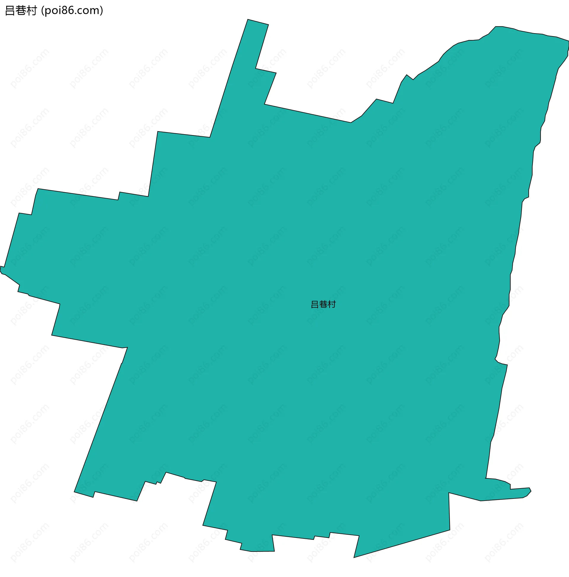 吕巷村边界地图