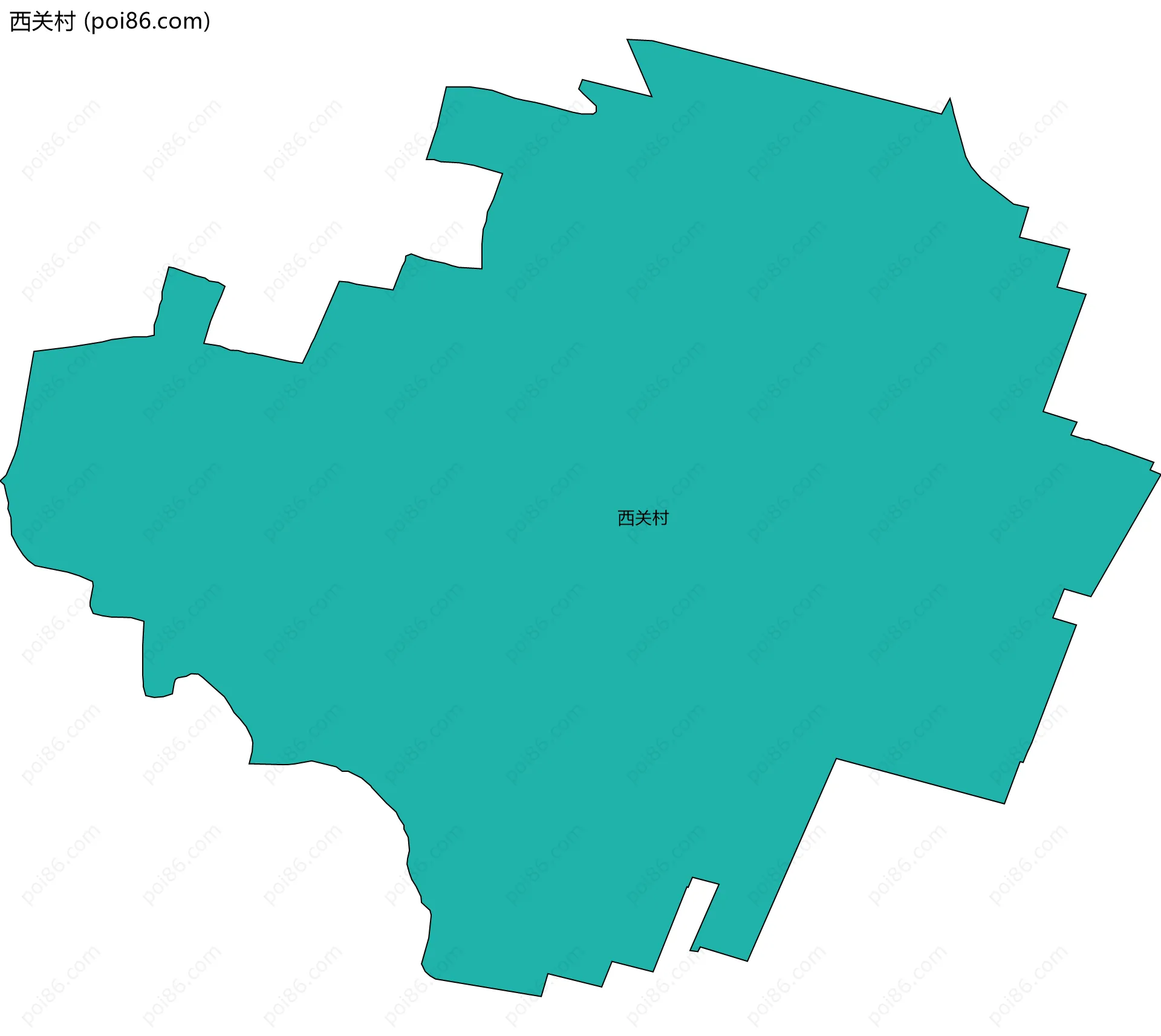西关村边界地图