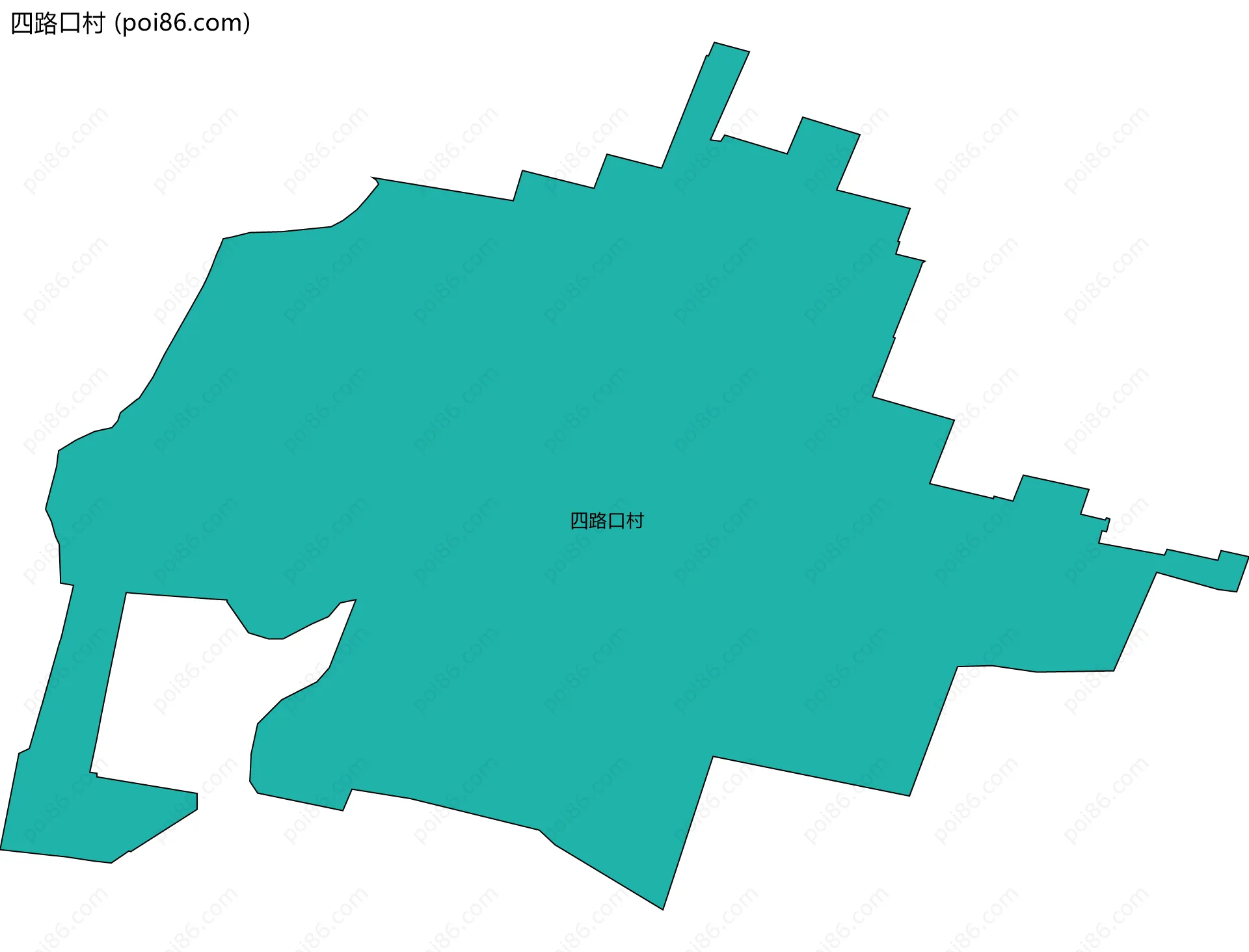四路口村边界地图