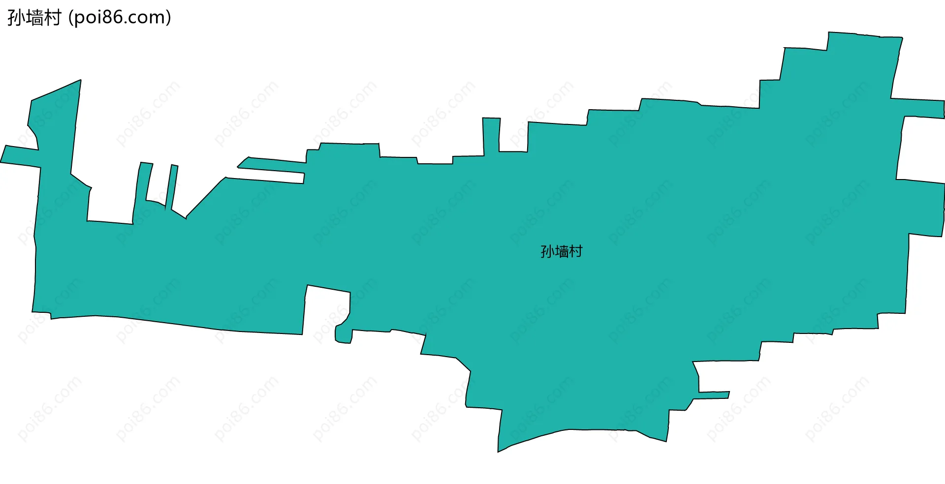 孙墙村边界地图
