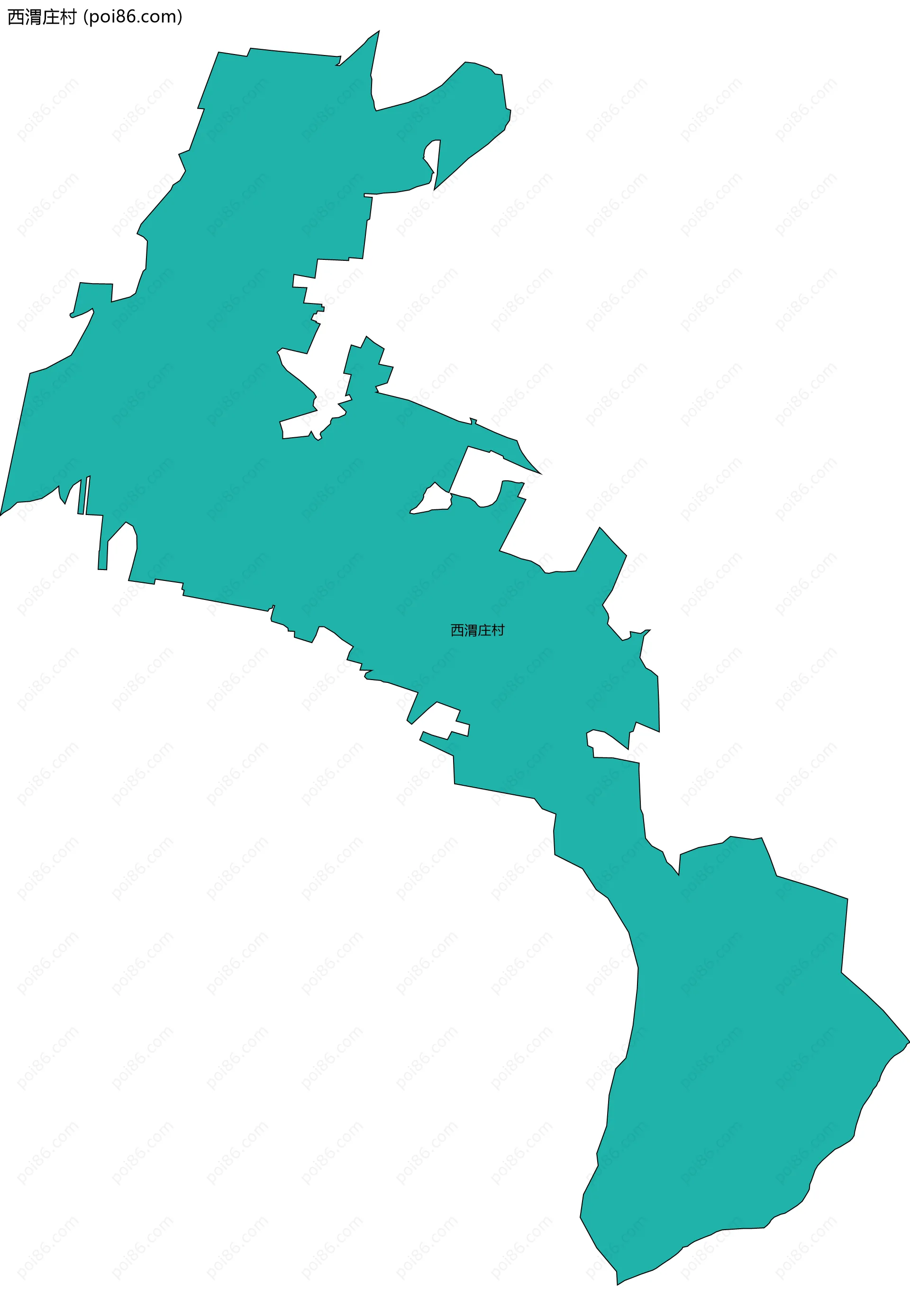 西渭庄村边界地图