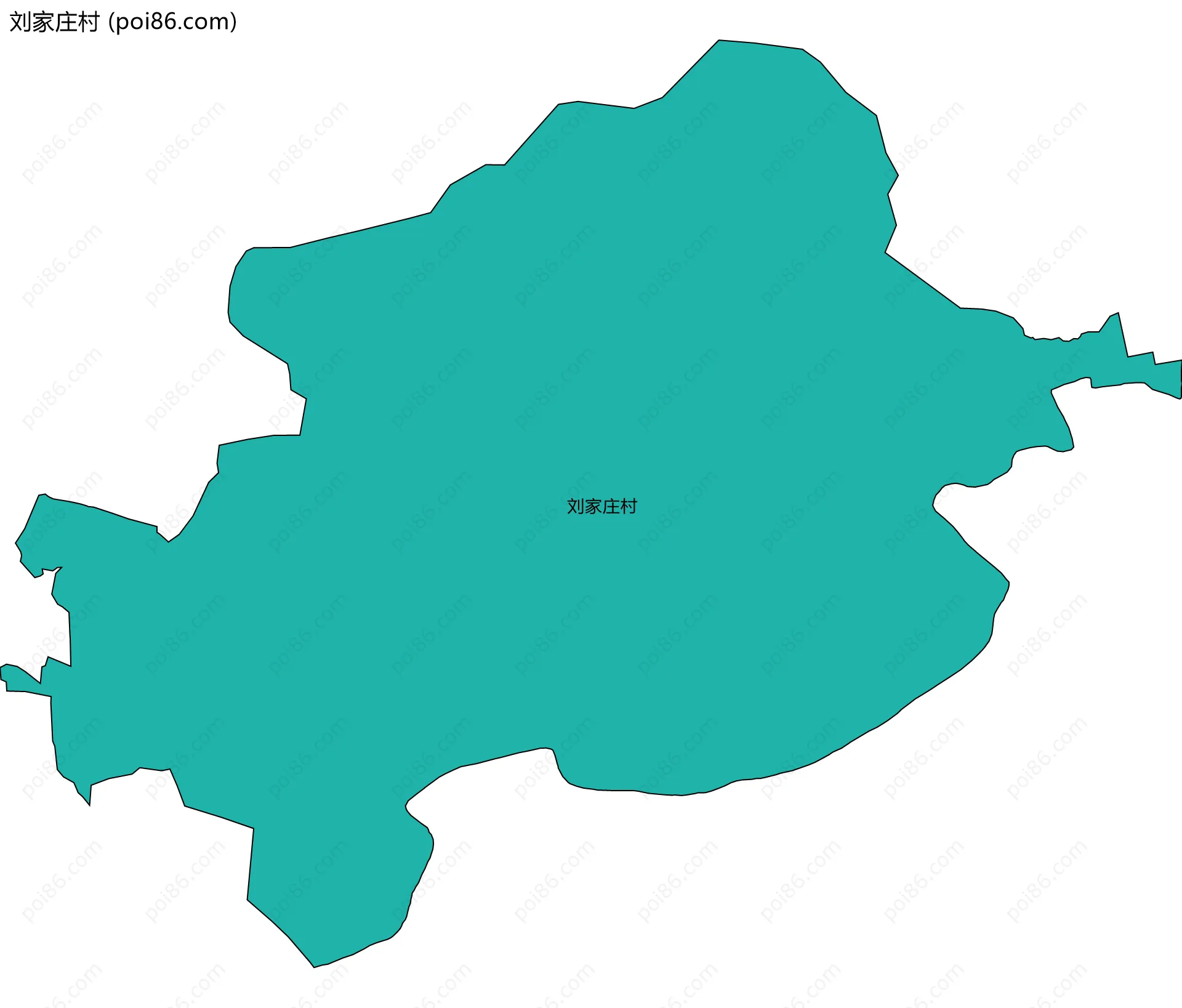 刘家庄村边界地图