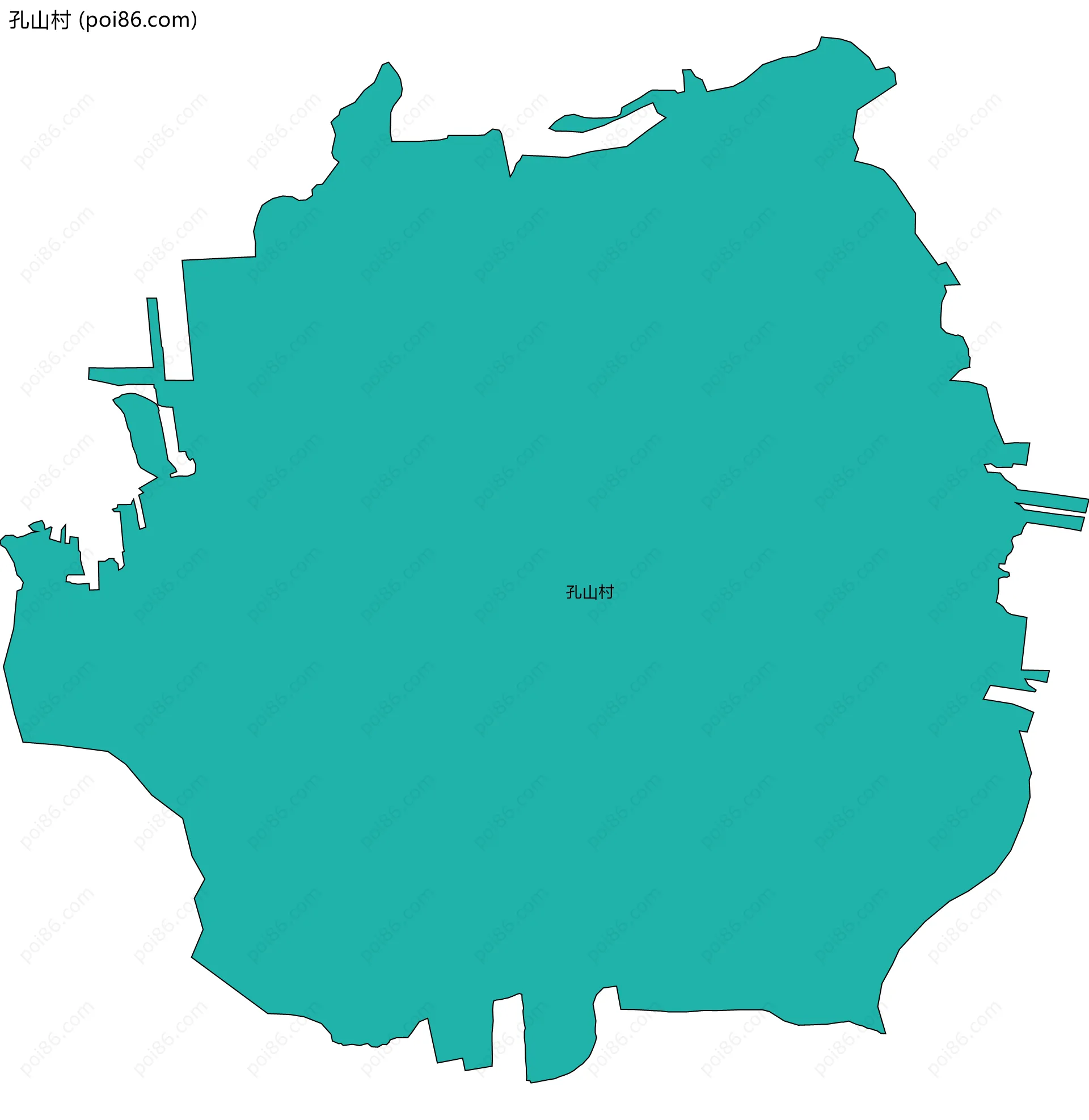 孔山村边界地图