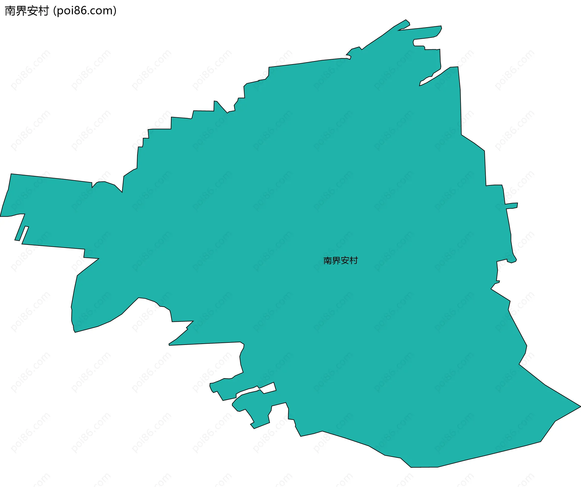 南界安村边界地图
