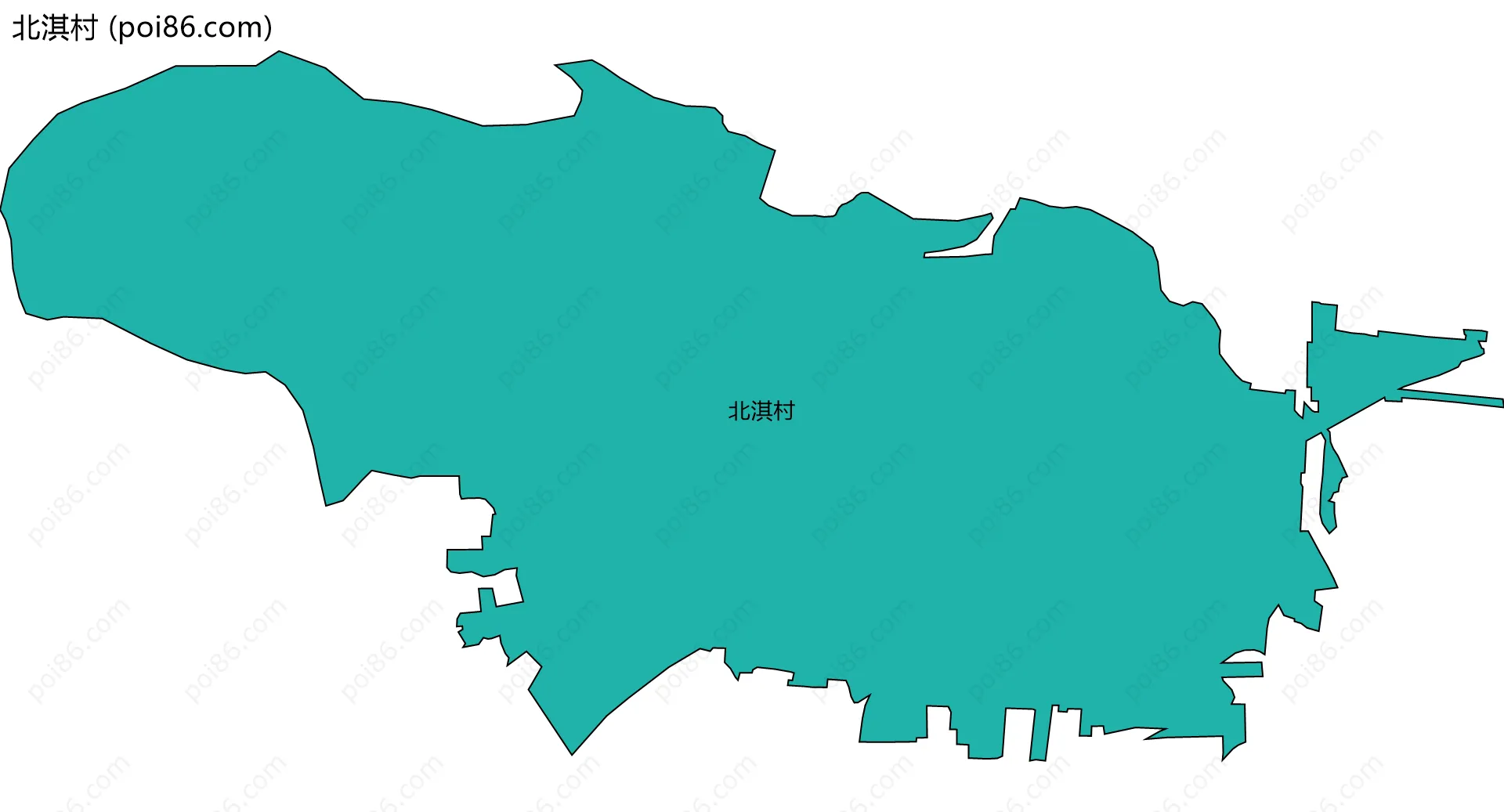 北淇村边界地图