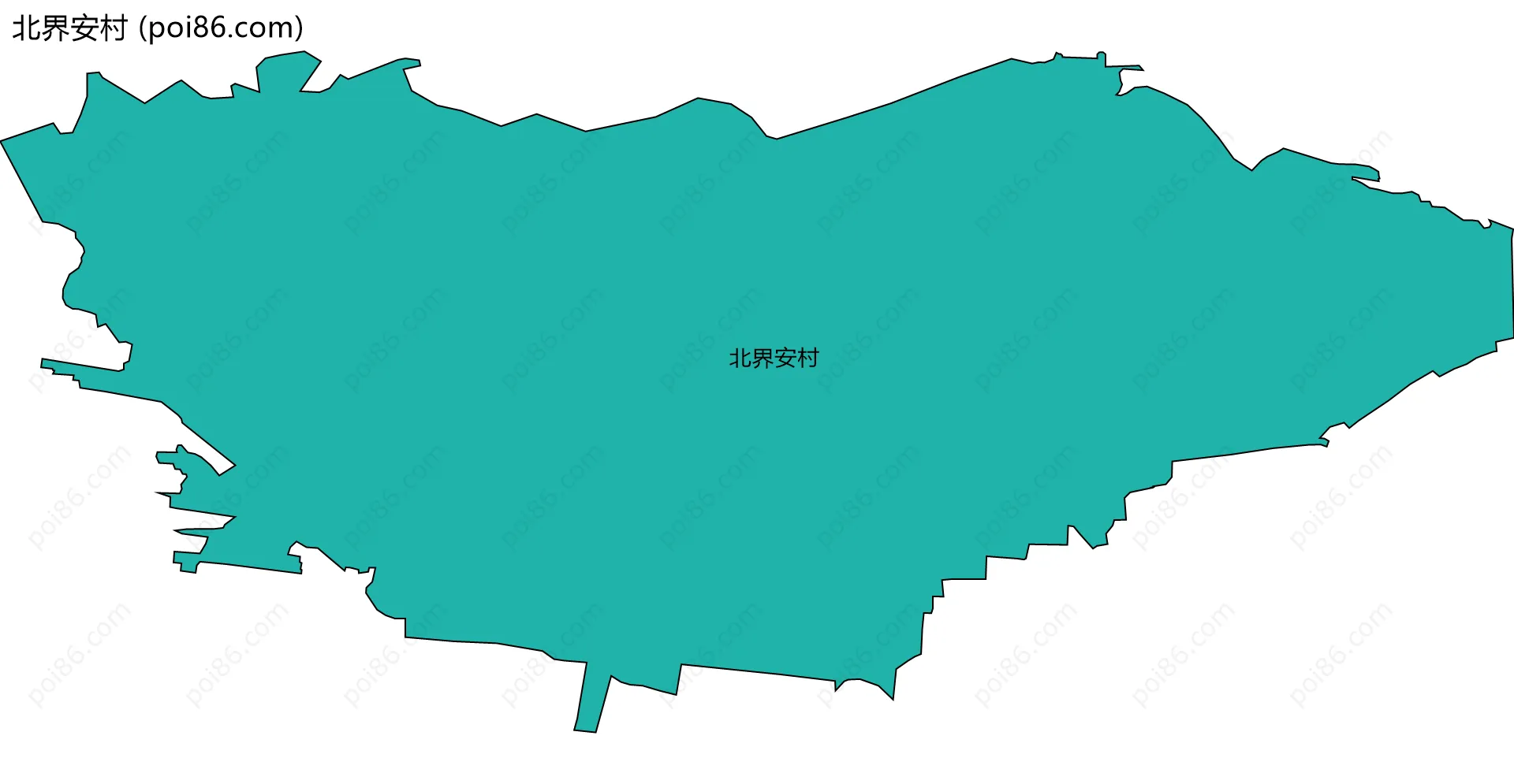 北界安村边界地图