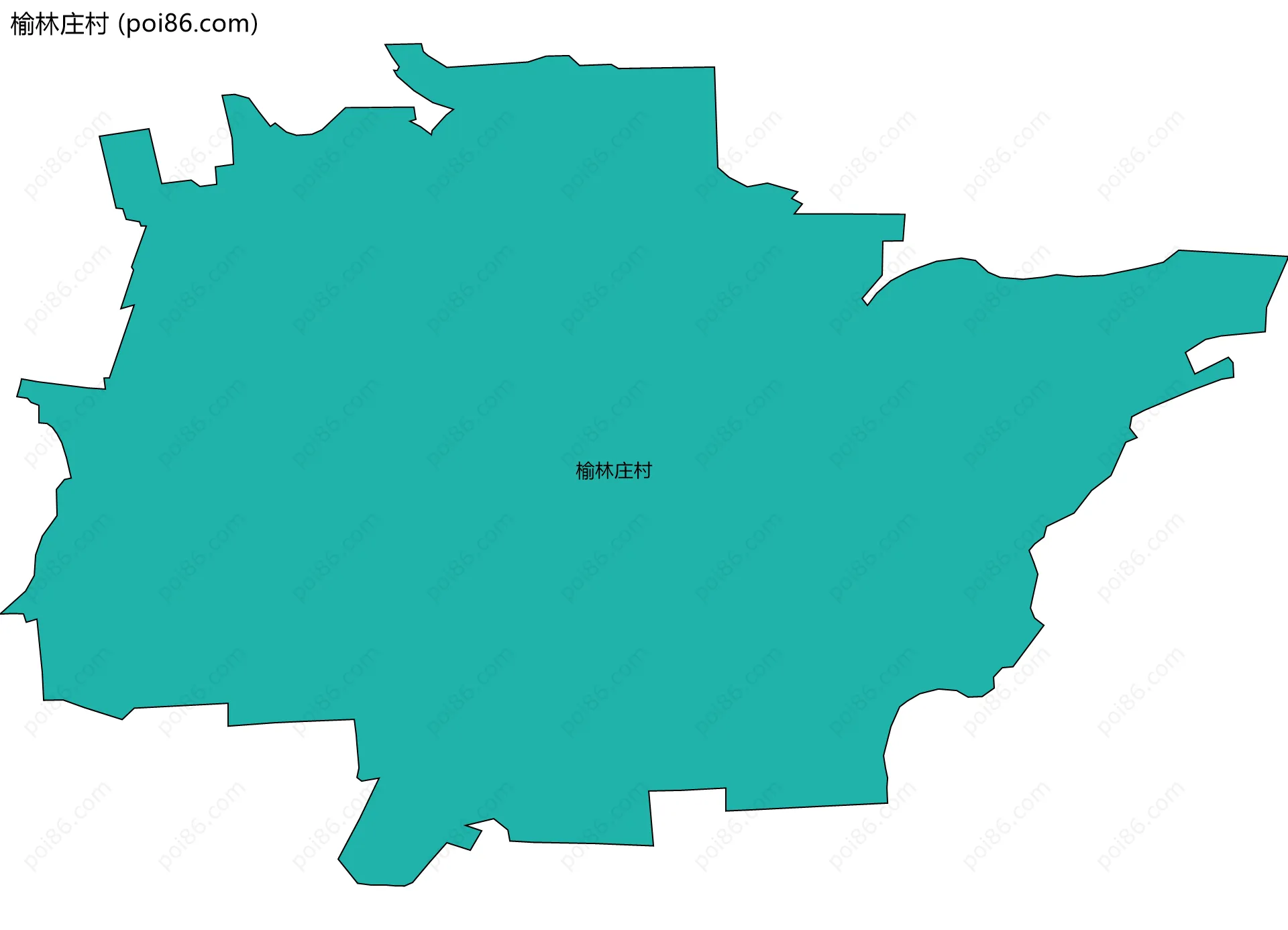 榆林庄村边界地图