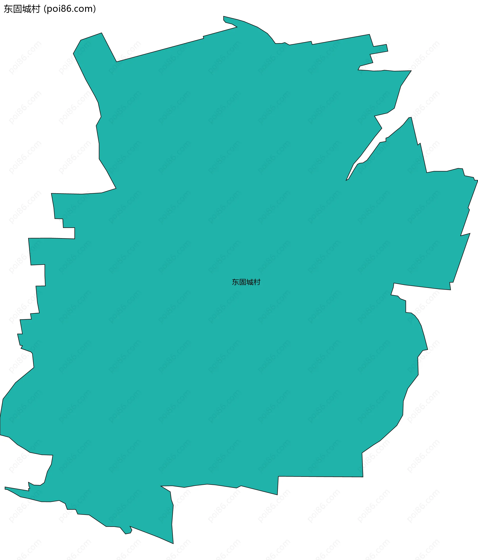东固城村边界地图