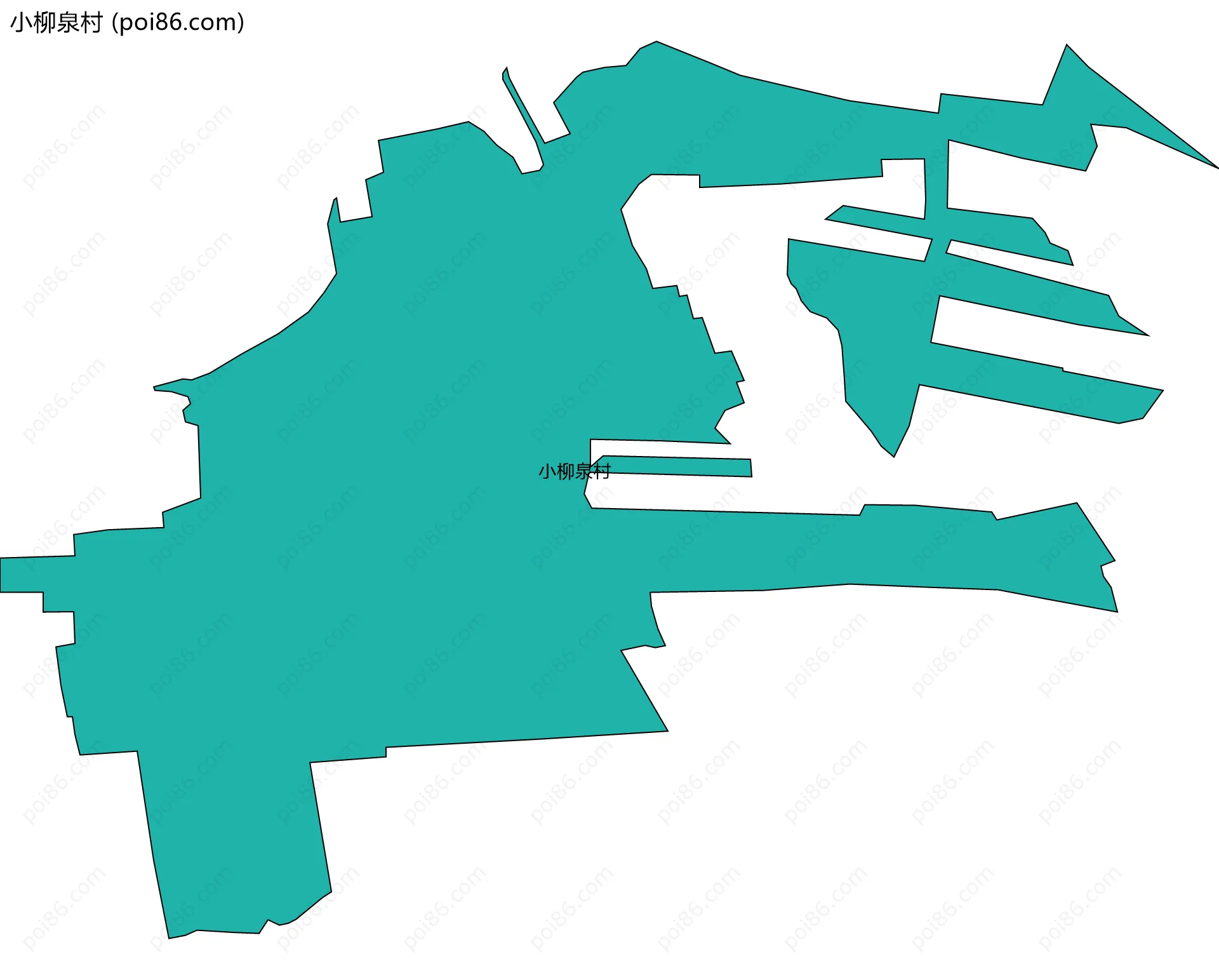 小柳泉村边界地图