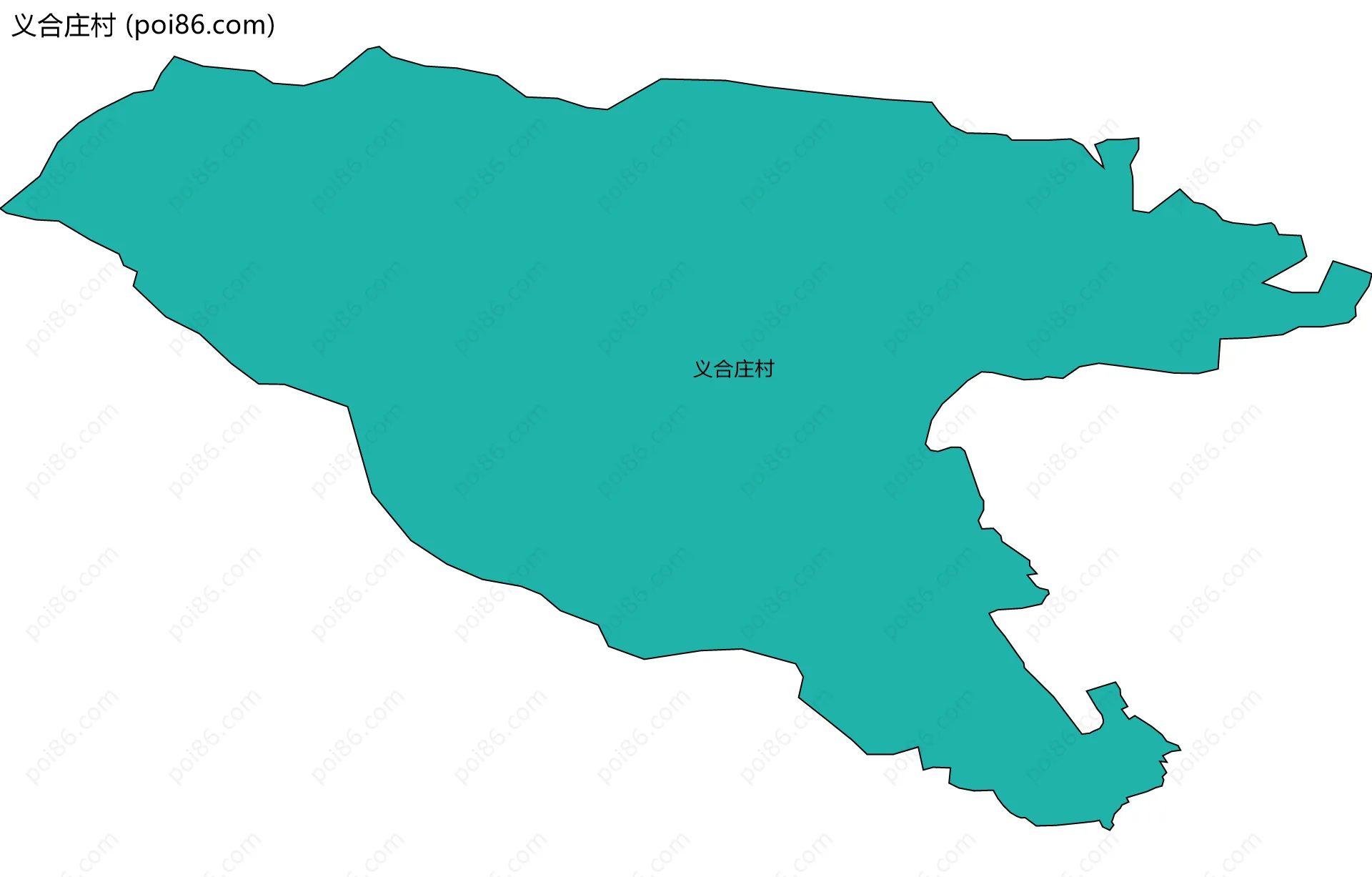 义合庄村边界地图