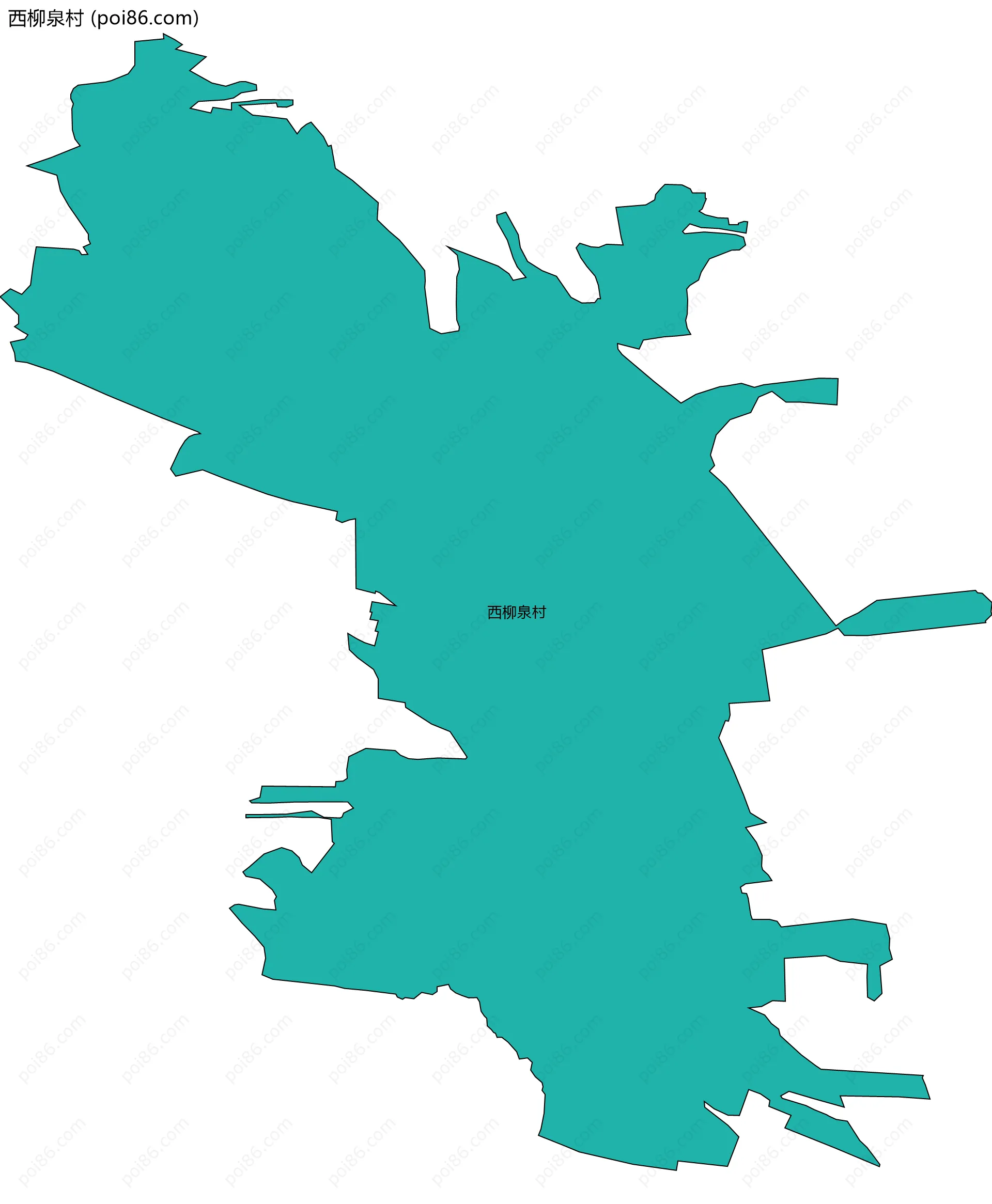 西柳泉村边界地图