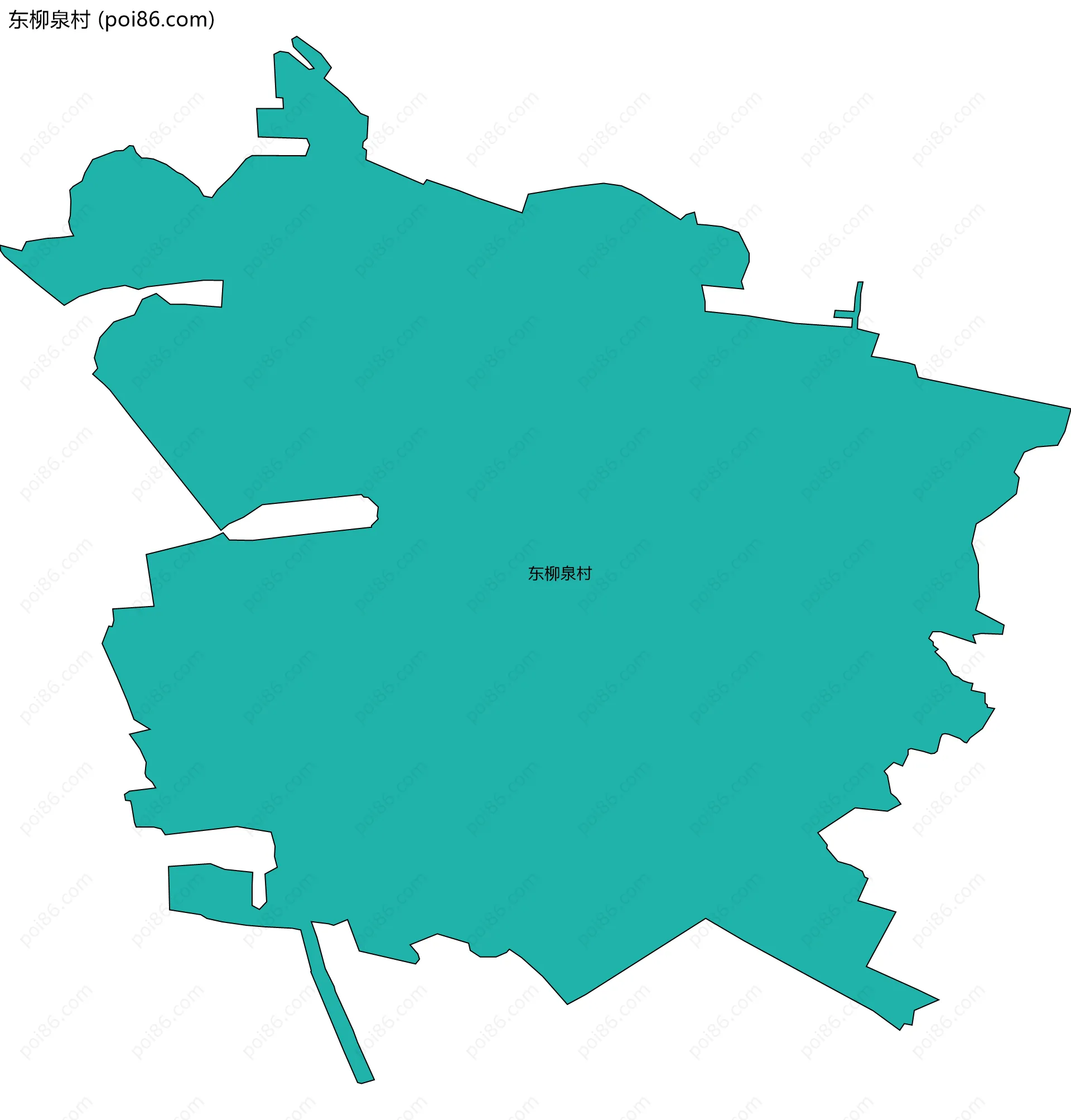 东柳泉村边界地图