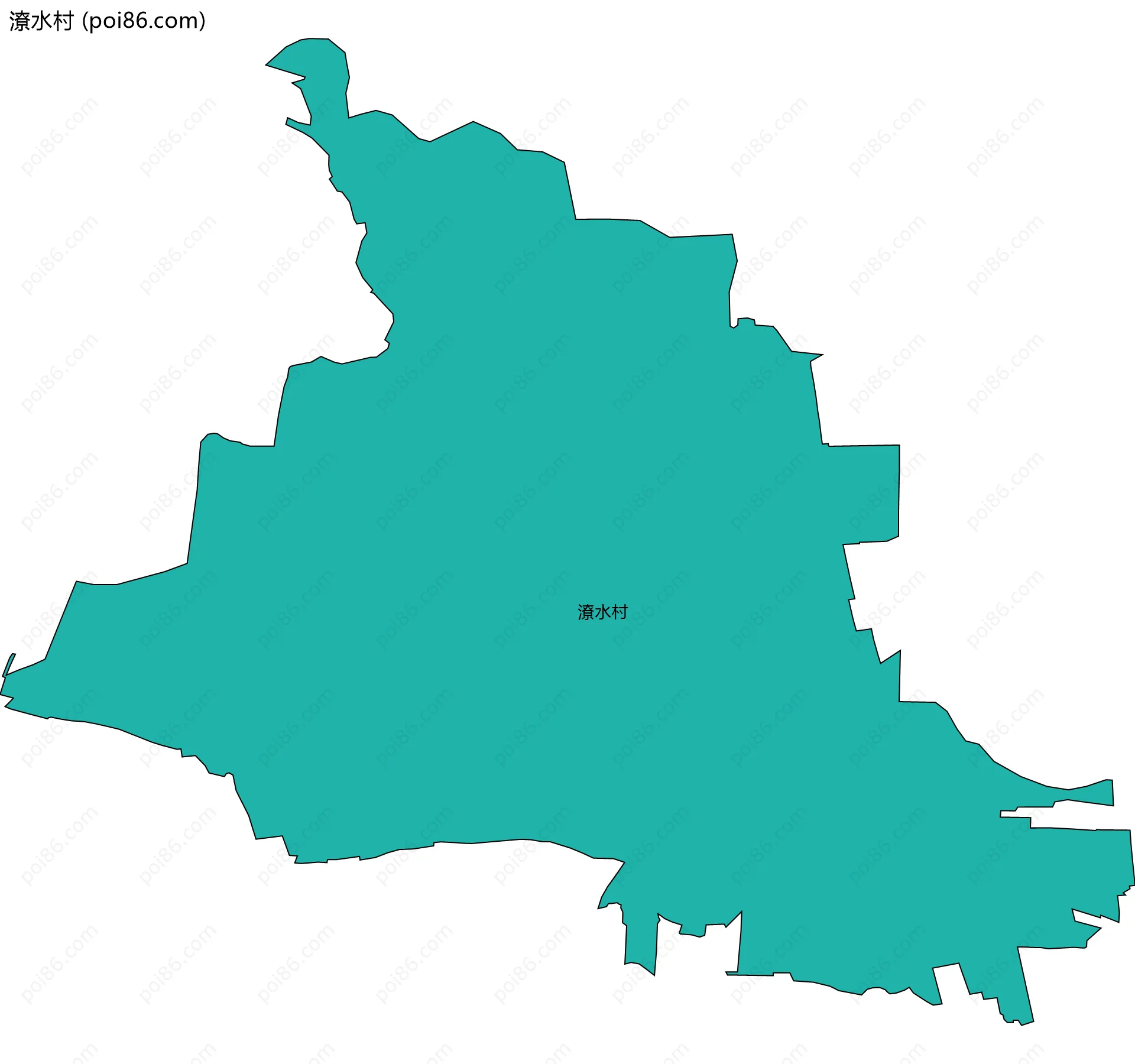 潦水村边界地图