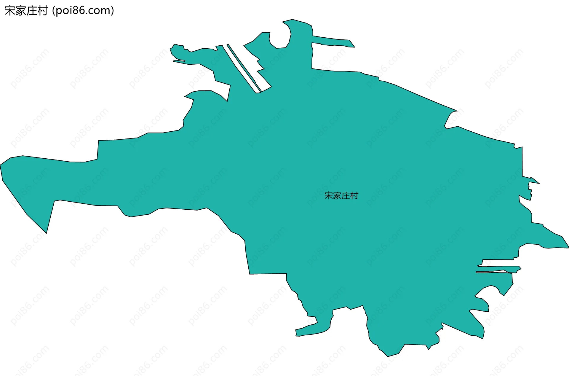 宋家庄村边界地图