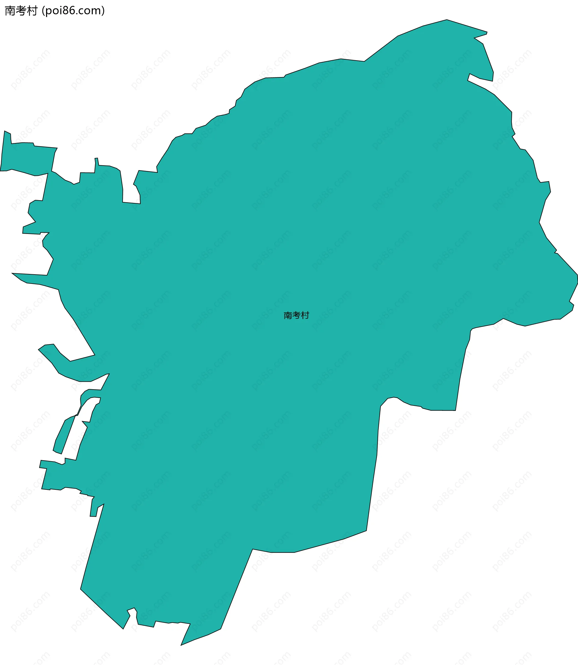 南考村边界地图