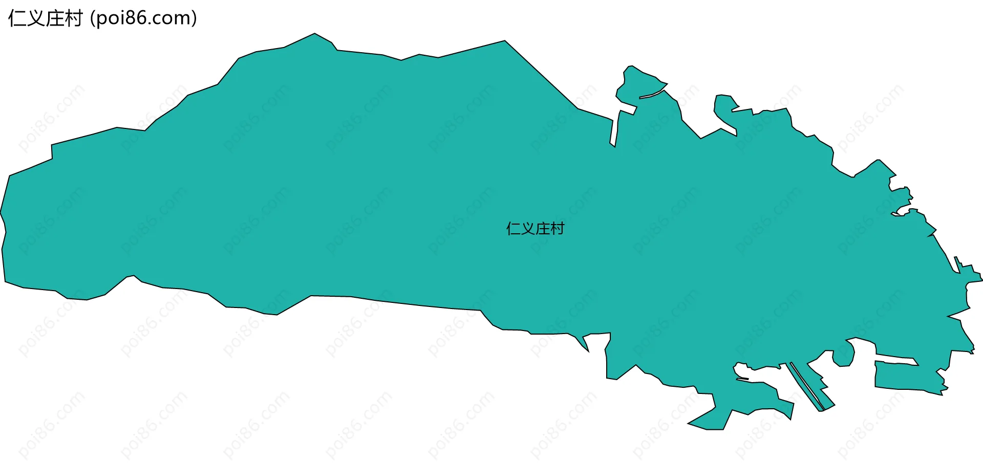 仁义庄村边界地图