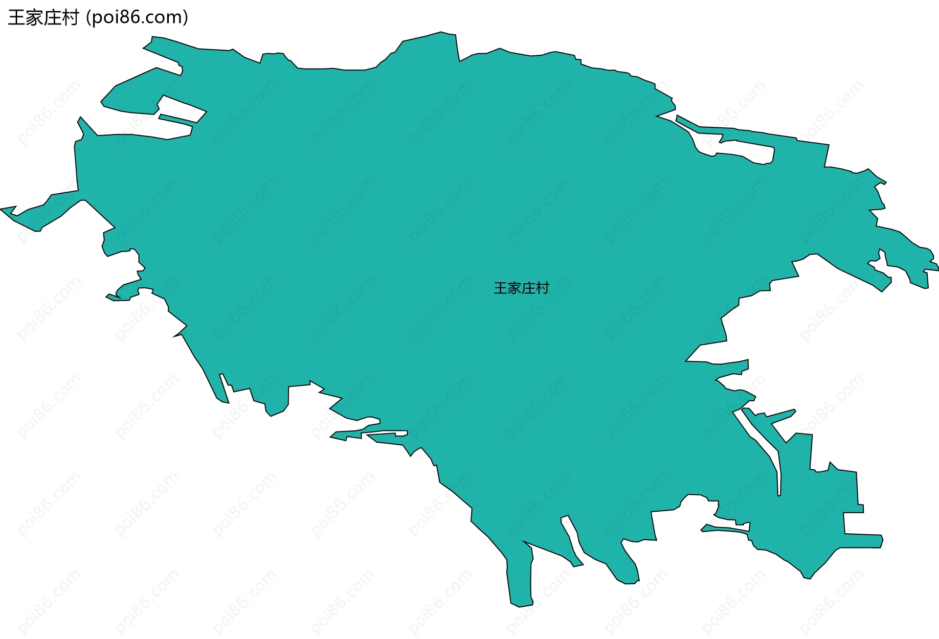 王家庄村边界地图