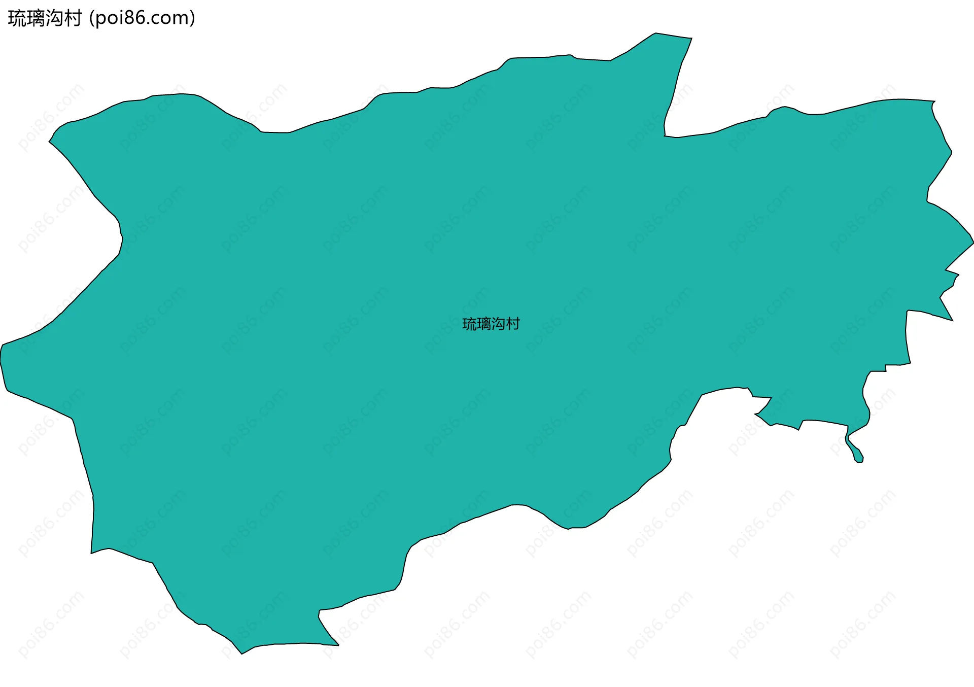 琉璃沟村边界地图