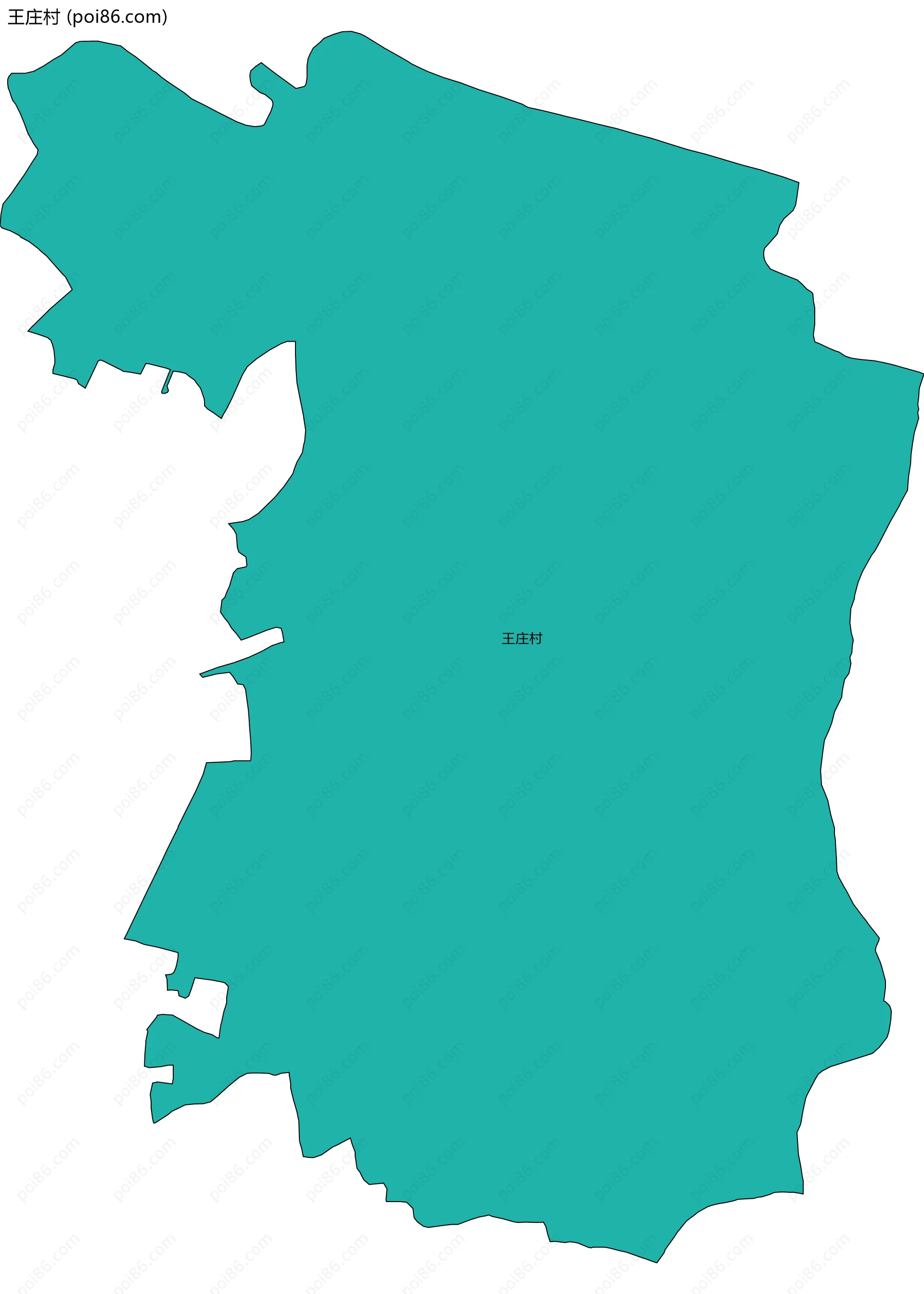 王庄村边界地图