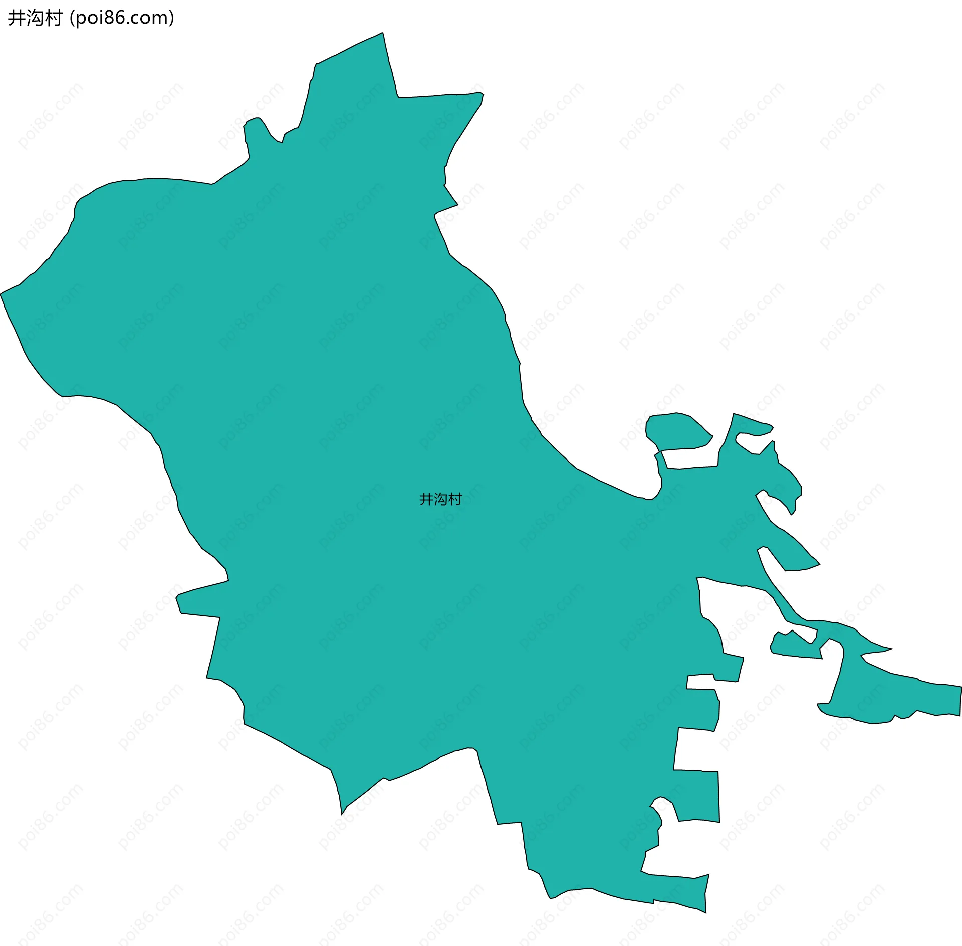 井沟村边界地图