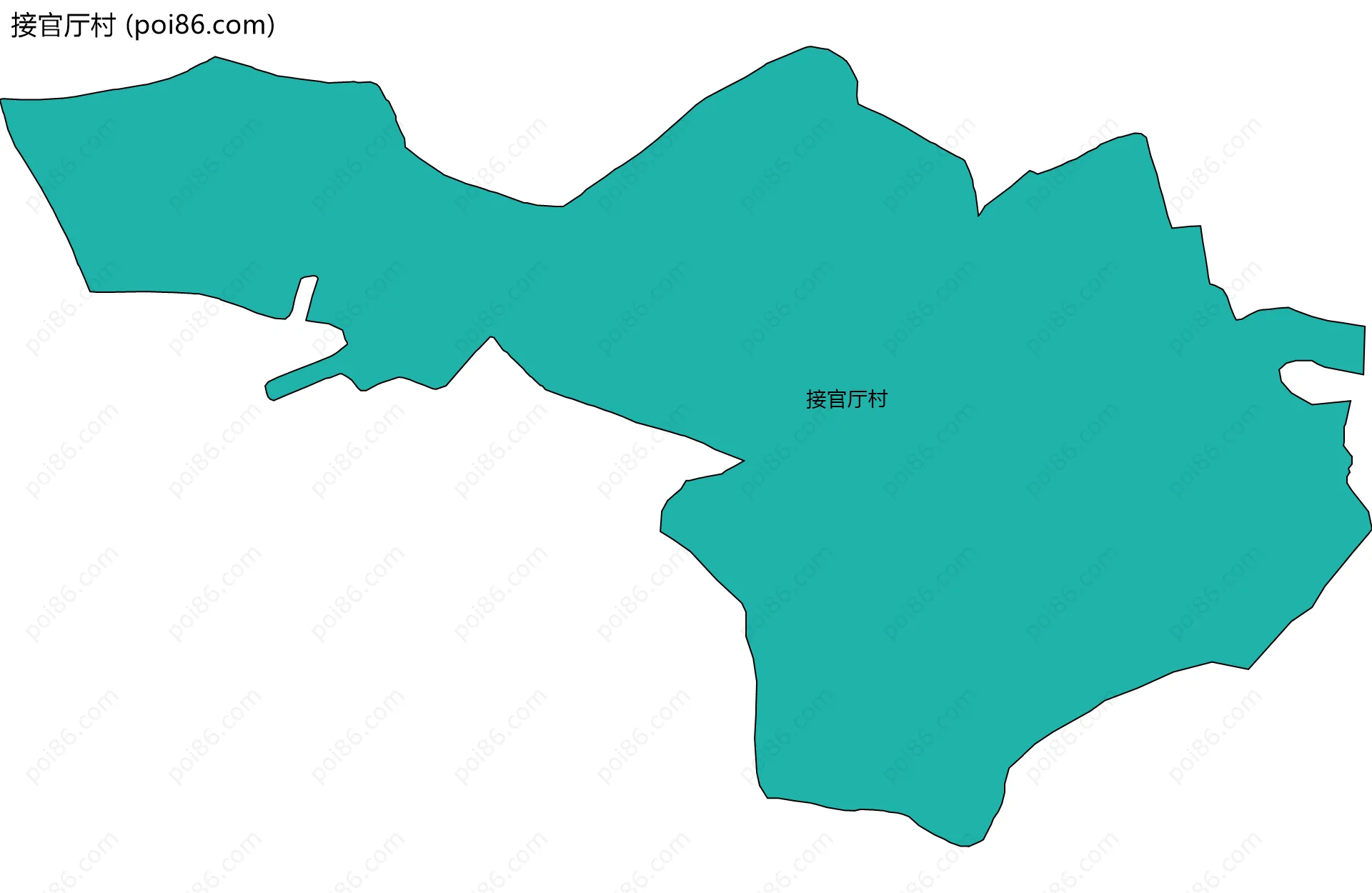接官厅村边界地图