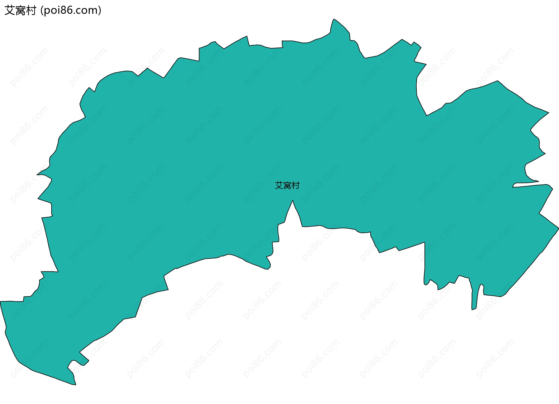 艾窝村边界地图