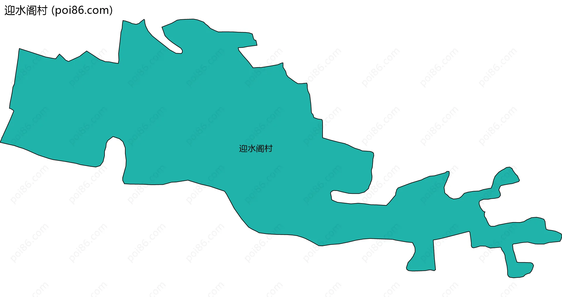 迎水阁村边界地图