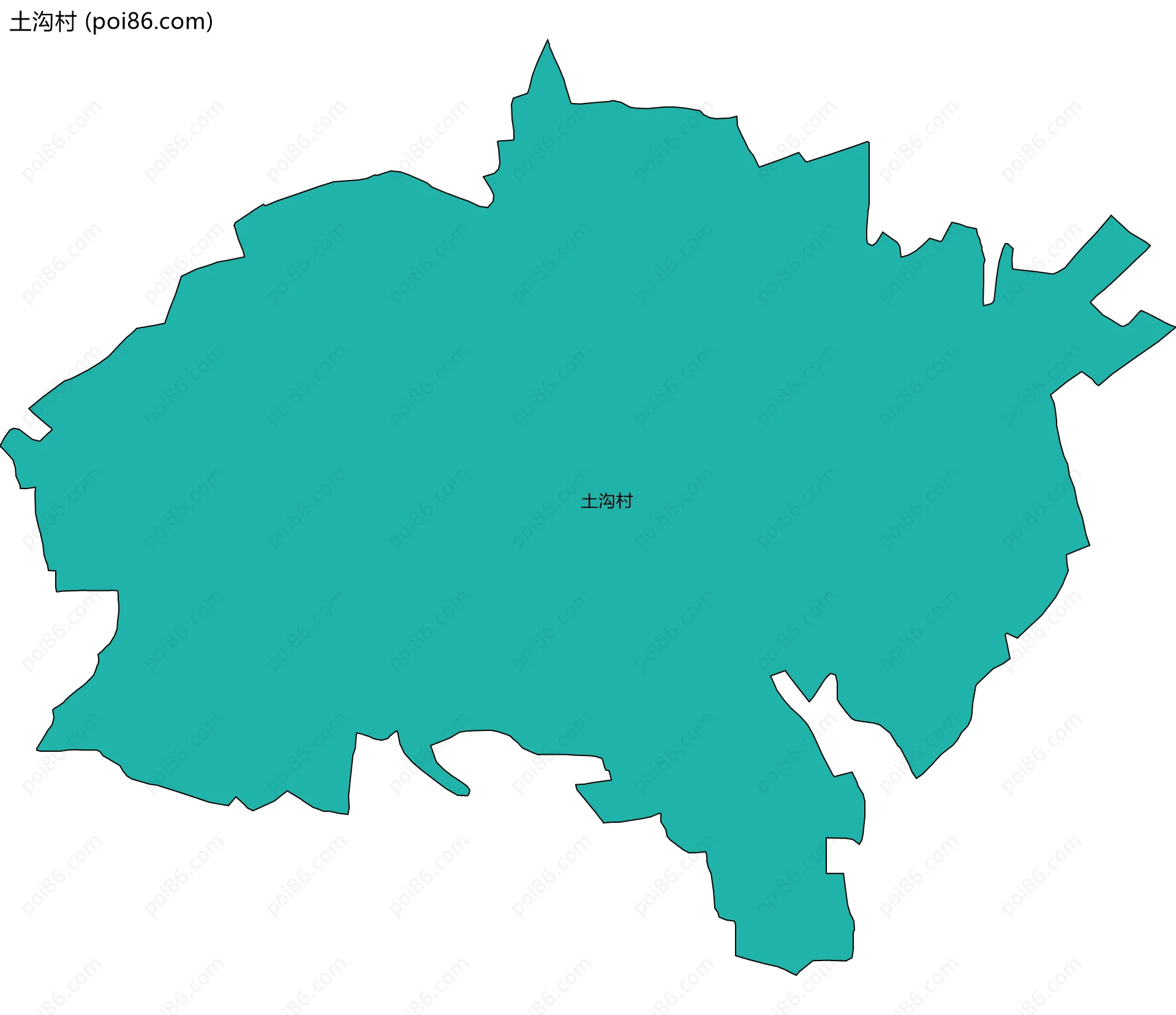 土沟村边界地图