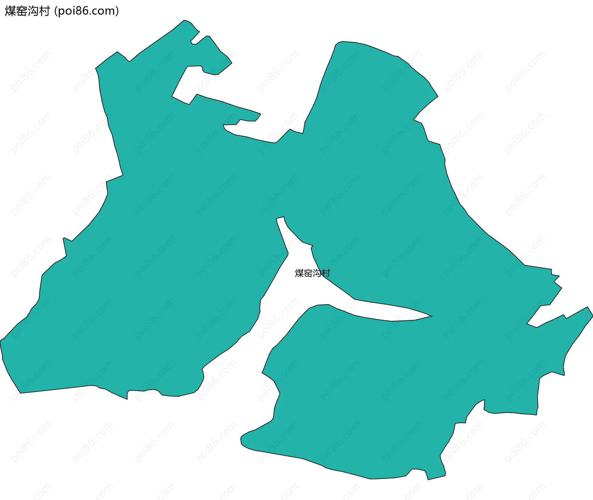 煤窑沟村边界地图