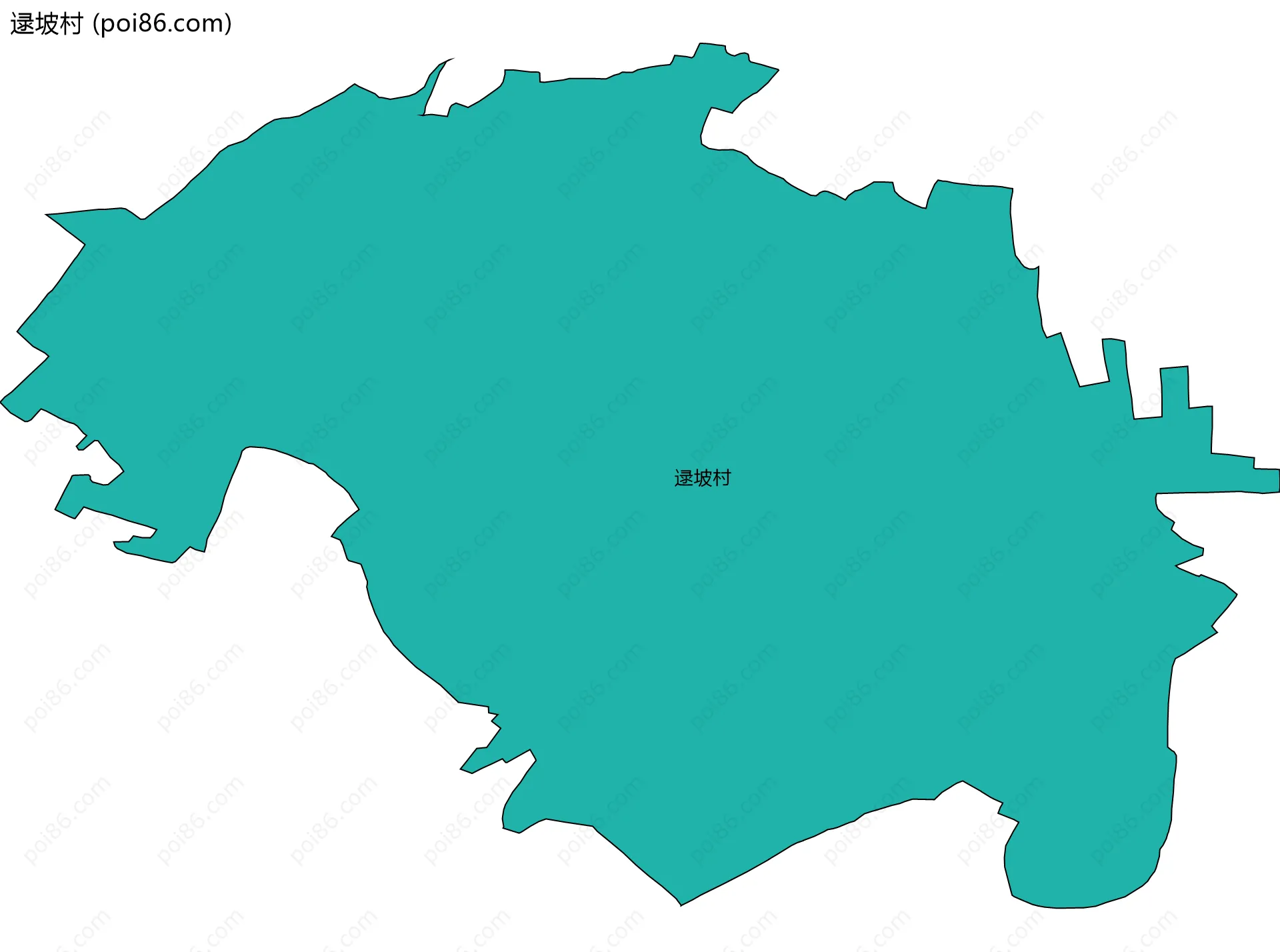 逯坡村边界地图