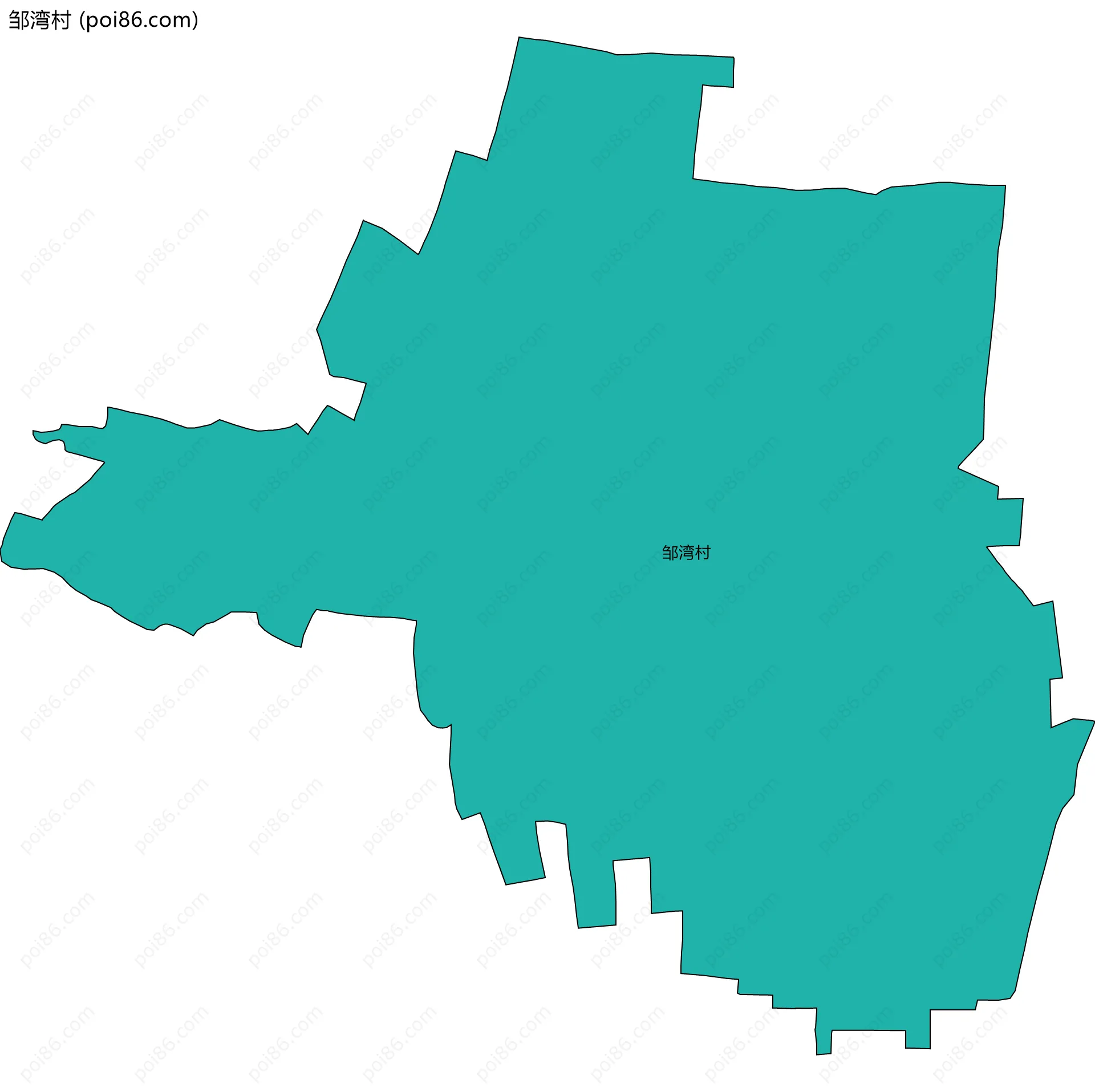 邹湾村边界地图