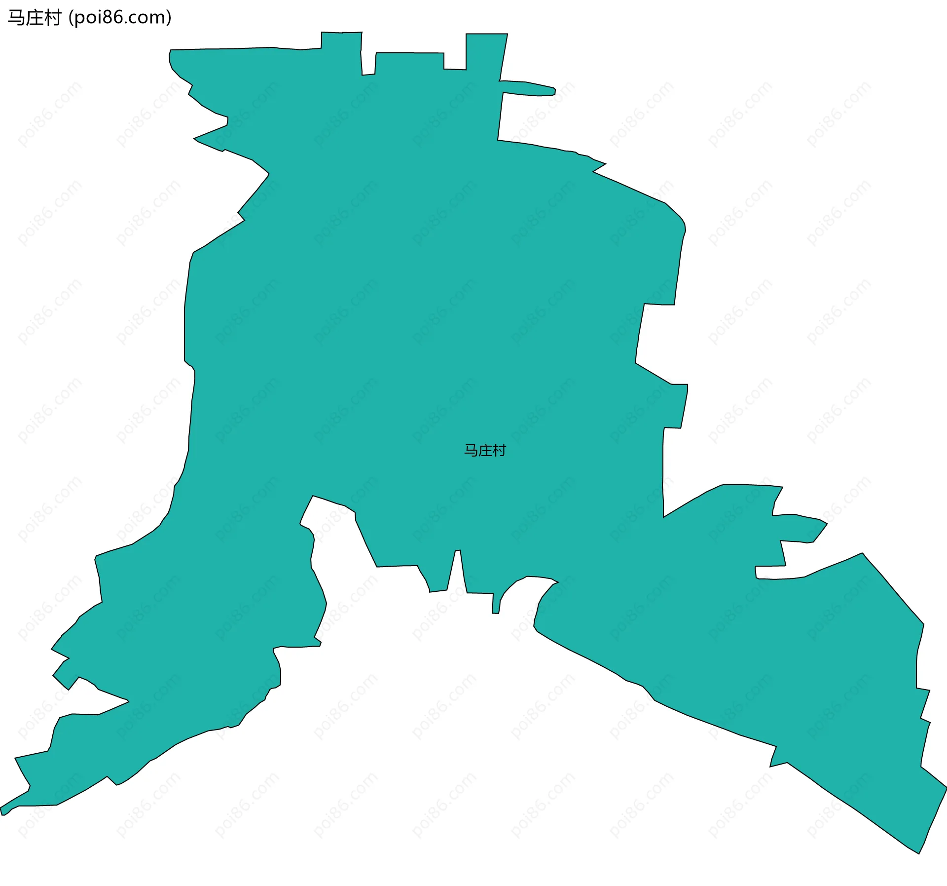 马庄村边界地图