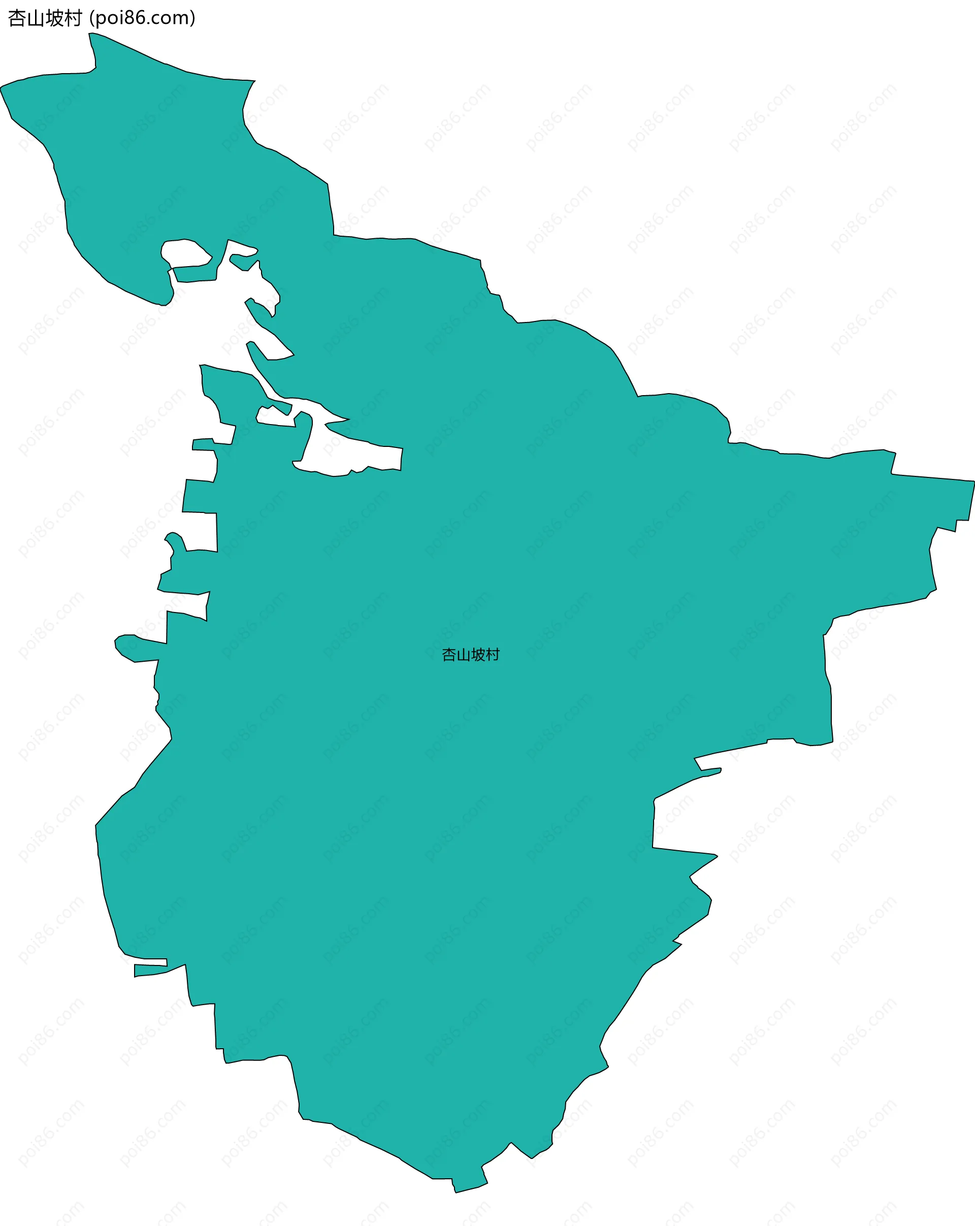 杏山坡村边界地图